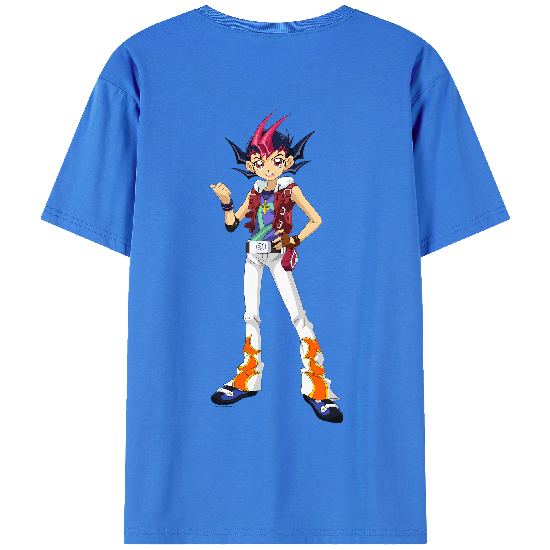 （画像用） 遊☆戯☆王 Yu-Gi-Oh! 綿100％ メンズ半袖Tシャツ（バックプリント） 通気性