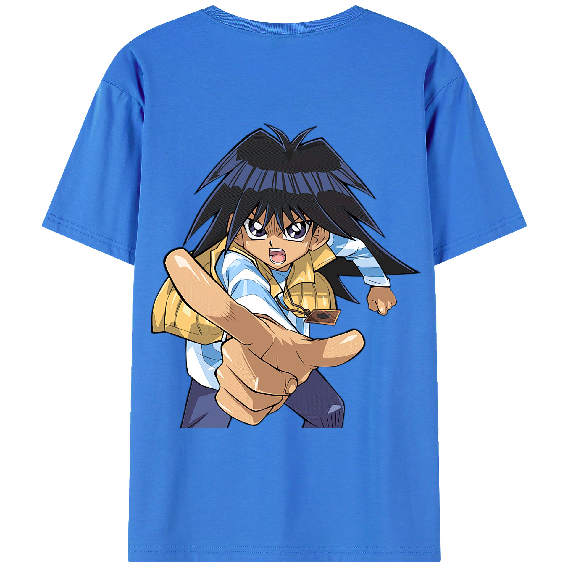 （画像用） 遊☆戯☆王 Yu-Gi-Oh! 綿100％ メンズ半袖Tシャツ（バックプリント） 通気性