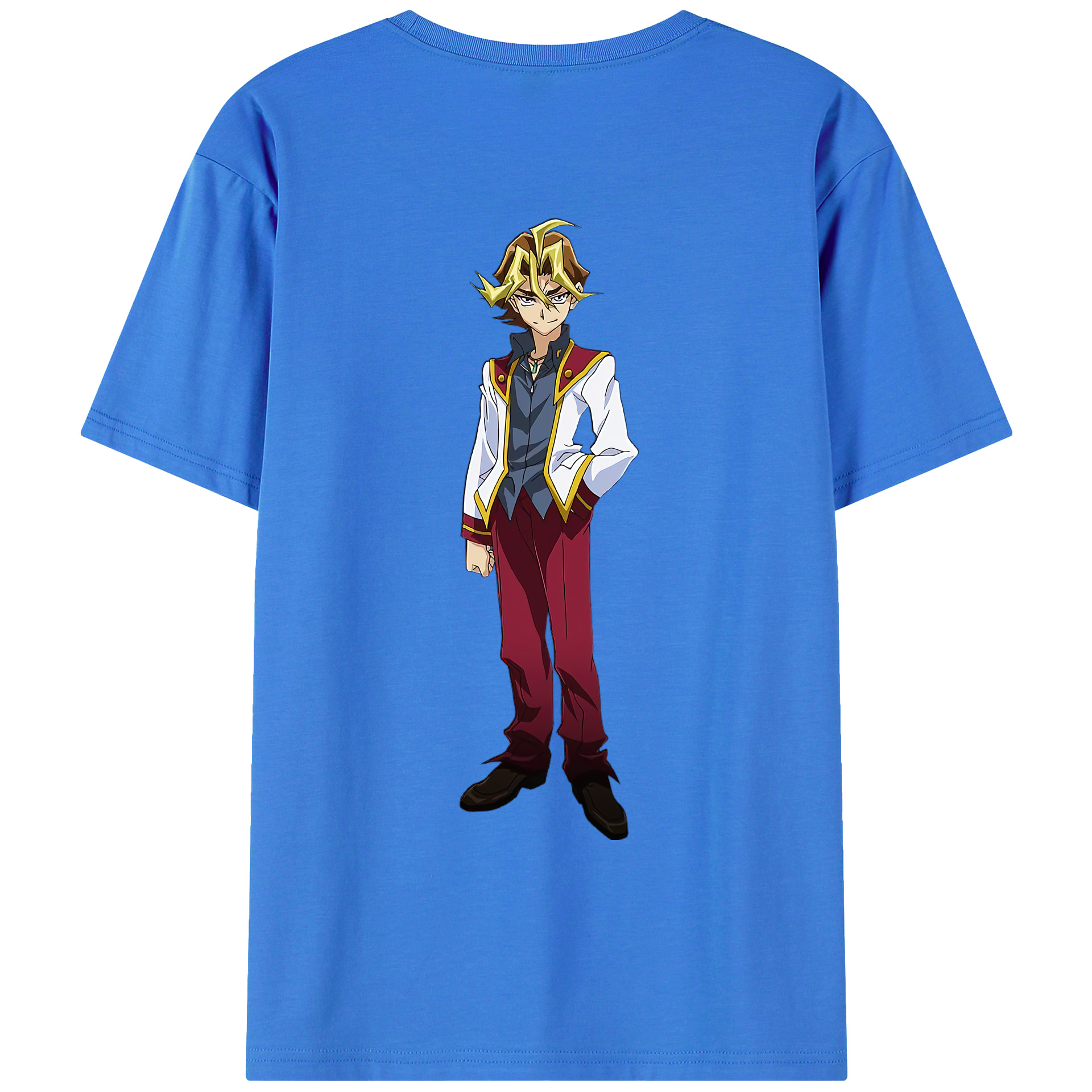 （画像用） 遊☆戯☆王 Yu-Gi-Oh! 綿100％ メンズ半袖Tシャツ（バックプリント） 通気性