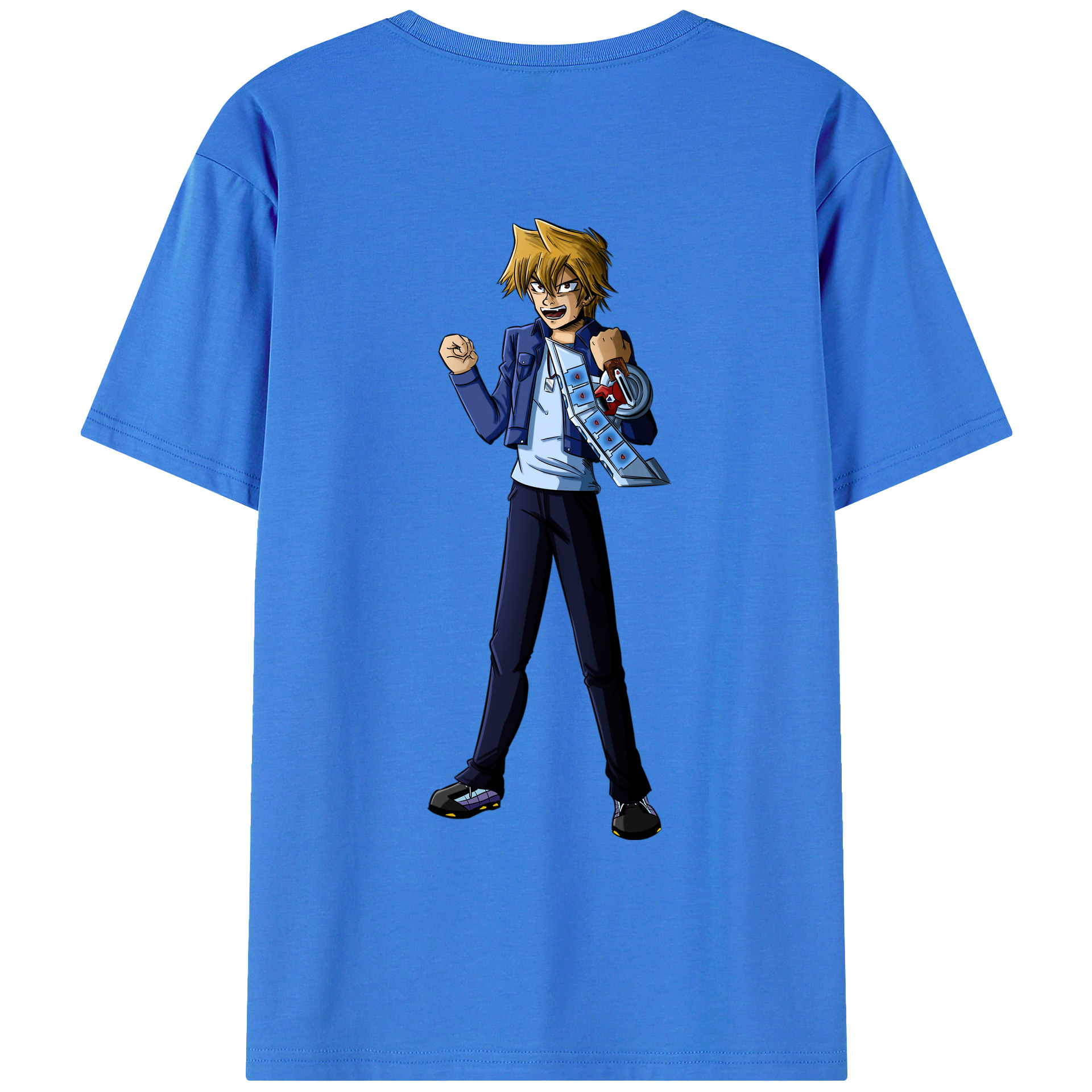（画像用） 遊☆戯☆王 Yu-Gi-Oh! 綿100％ メンズ半袖Tシャツ（バックプリント） 通気性