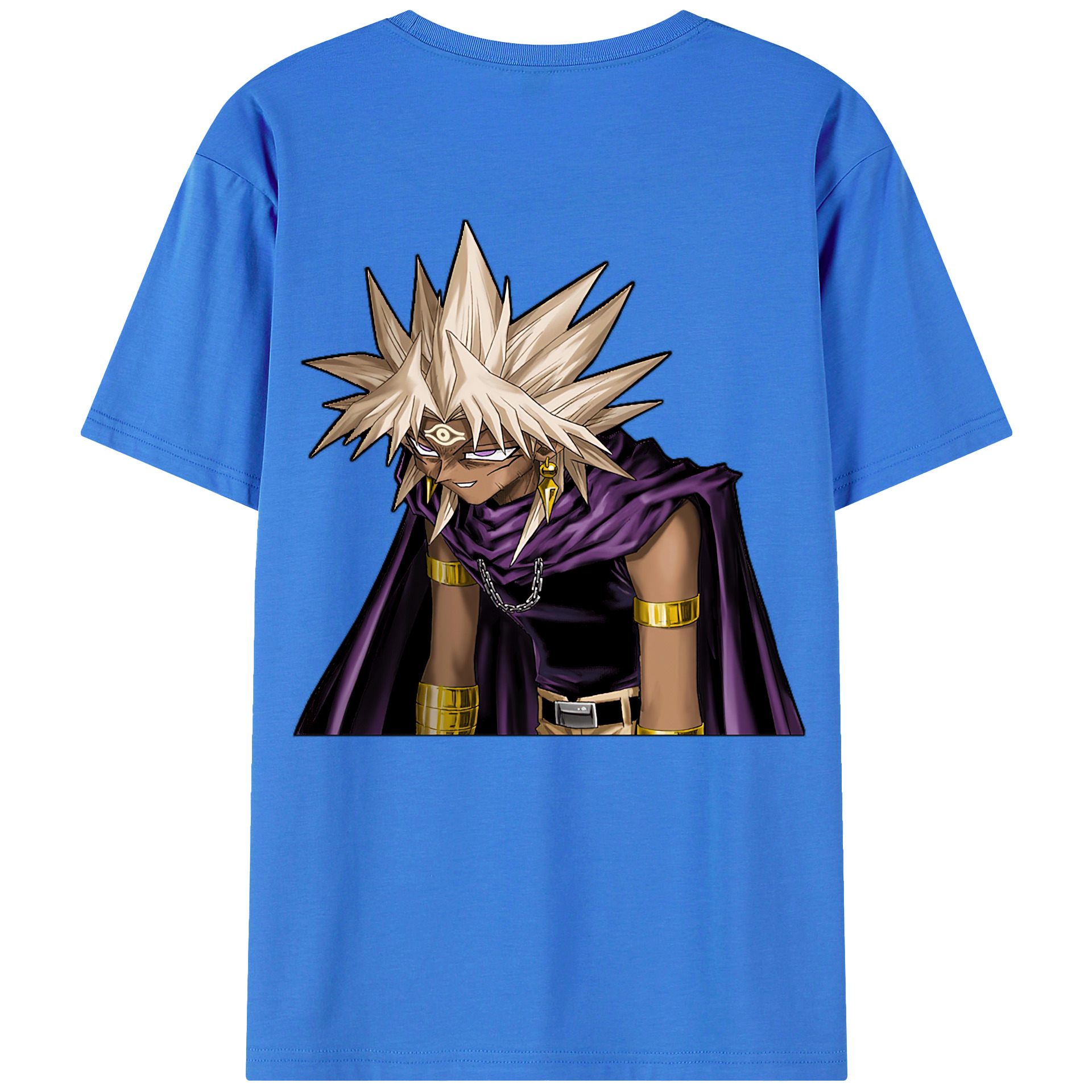 （画像用） 遊☆戯☆王 Yu-Gi-Oh! 綿100％ メンズ半袖Tシャツ（バックプリント） 通気性