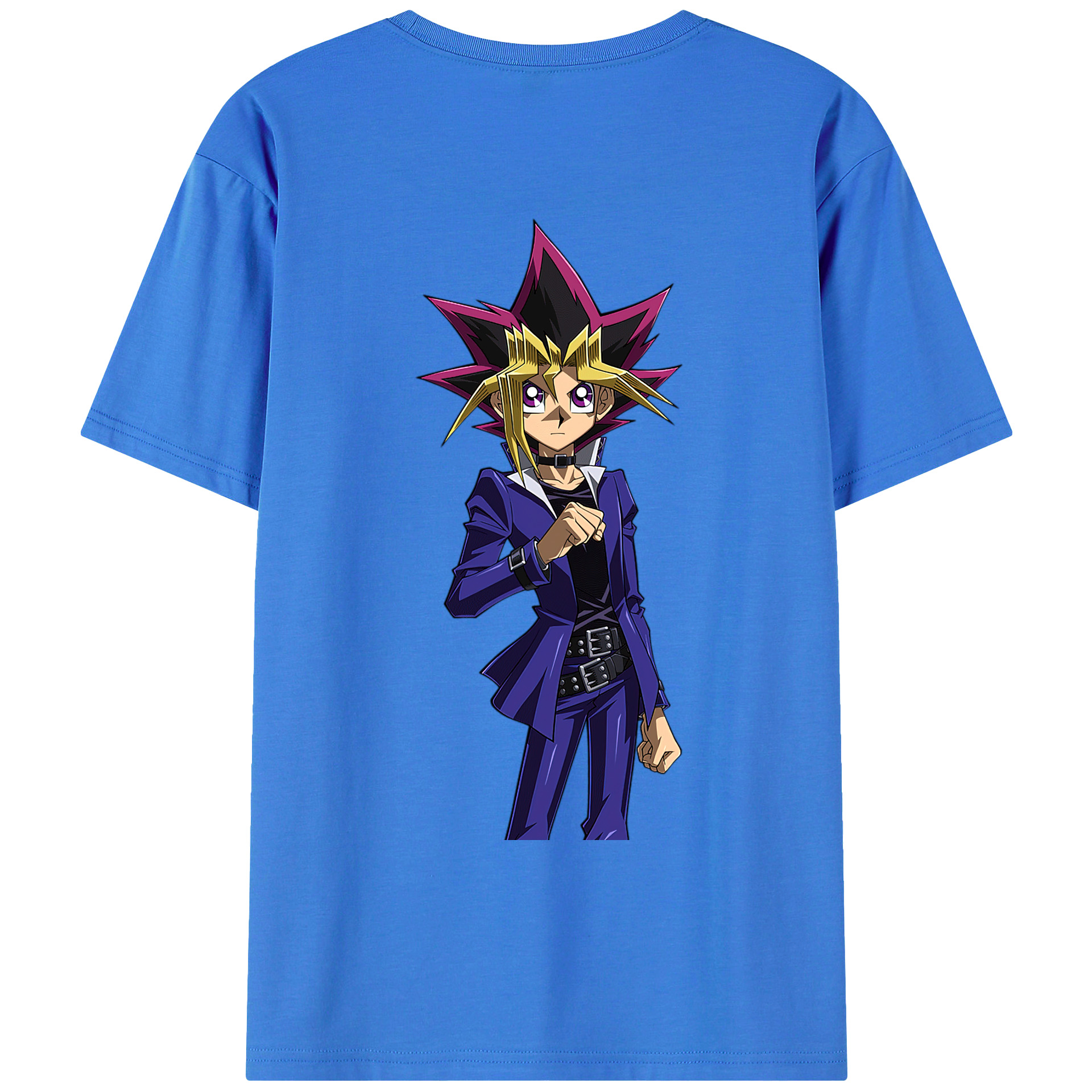 （画像用） 遊☆戯☆王 Yu-Gi-Oh! 綿100％ メンズ半袖Tシャツ（バックプリント） 通気性