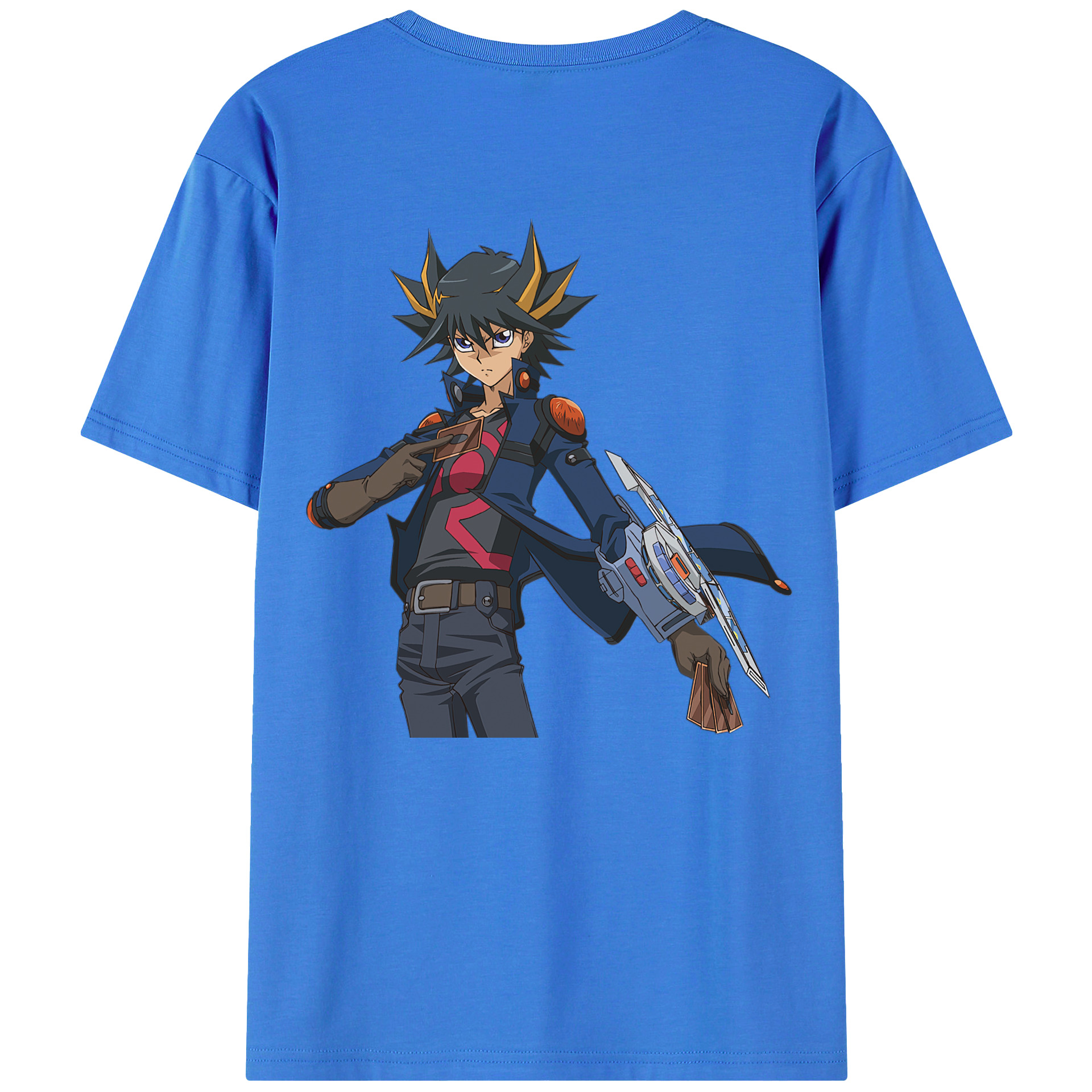 （画像用） 遊☆戯☆王 Yu-Gi-Oh! 綿100％ メンズ半袖Tシャツ（バックプリント） 通気性