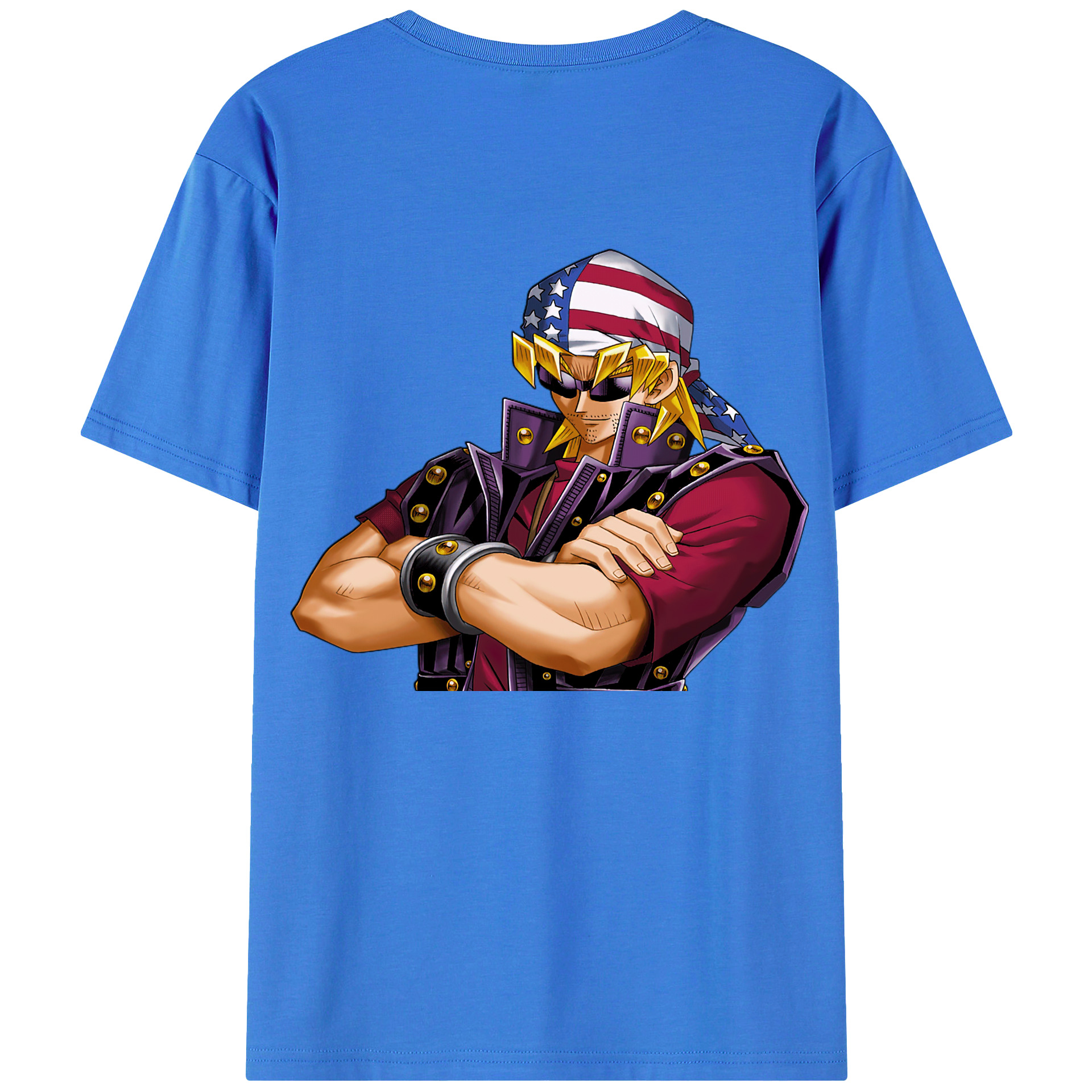 （画像用） 遊☆戯☆王 Yu-Gi-Oh! 綿100％ メンズ半袖Tシャツ（バックプリント） 通気性