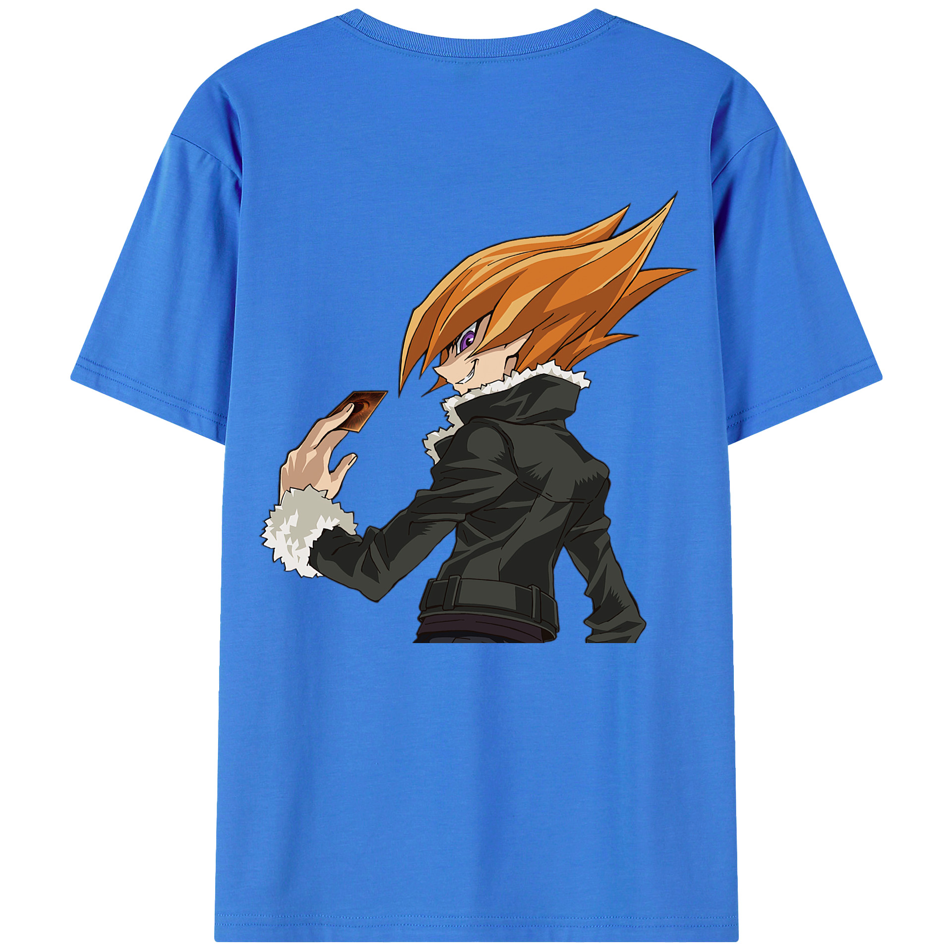 （画像用） 遊☆戯☆王 Yu-Gi-Oh! 綿100％ メンズ半袖Tシャツ（バックプリント） 通気性