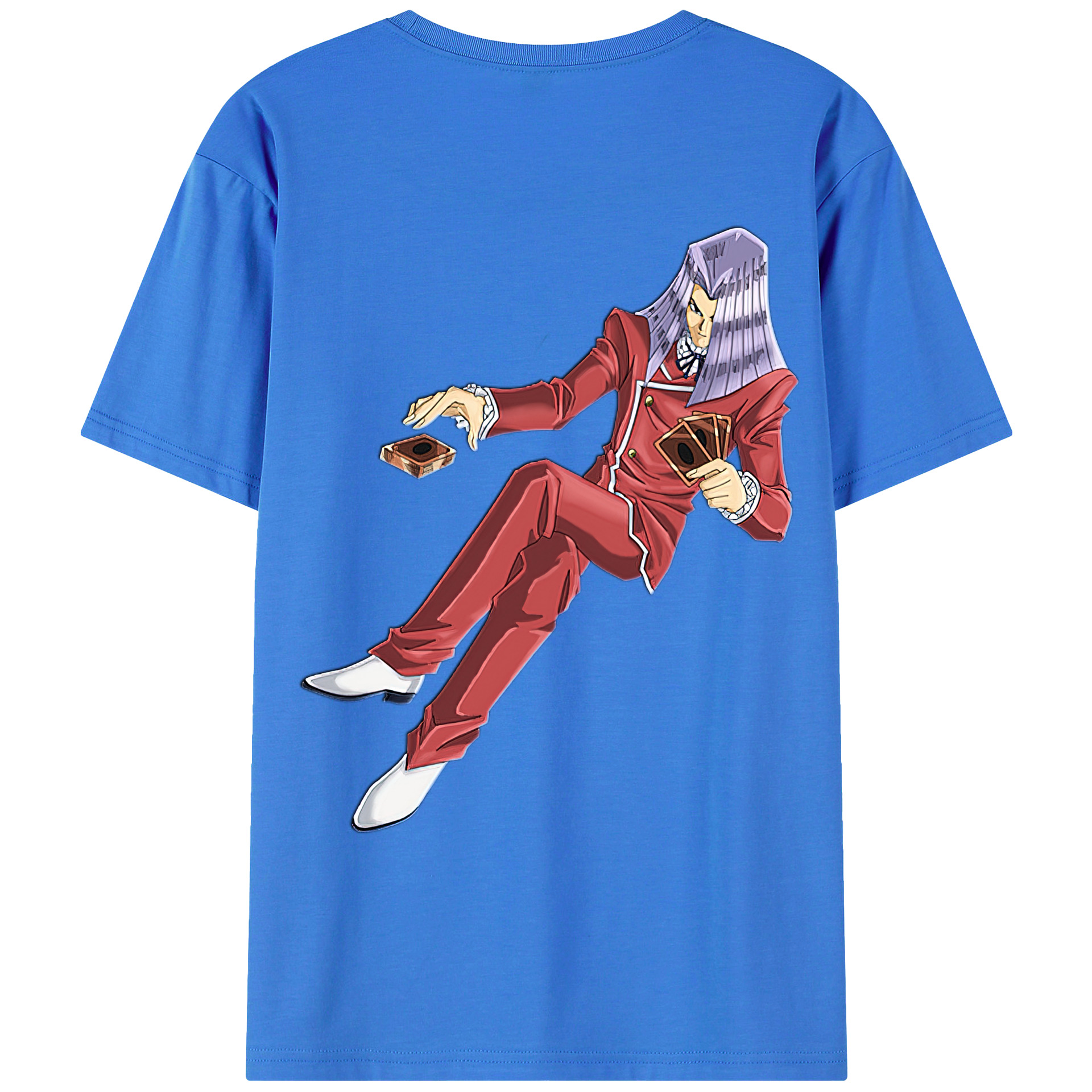 （画像用） 遊☆戯☆王 Yu-Gi-Oh! 綿100％ メンズ半袖Tシャツ（バックプリント） 通気性
