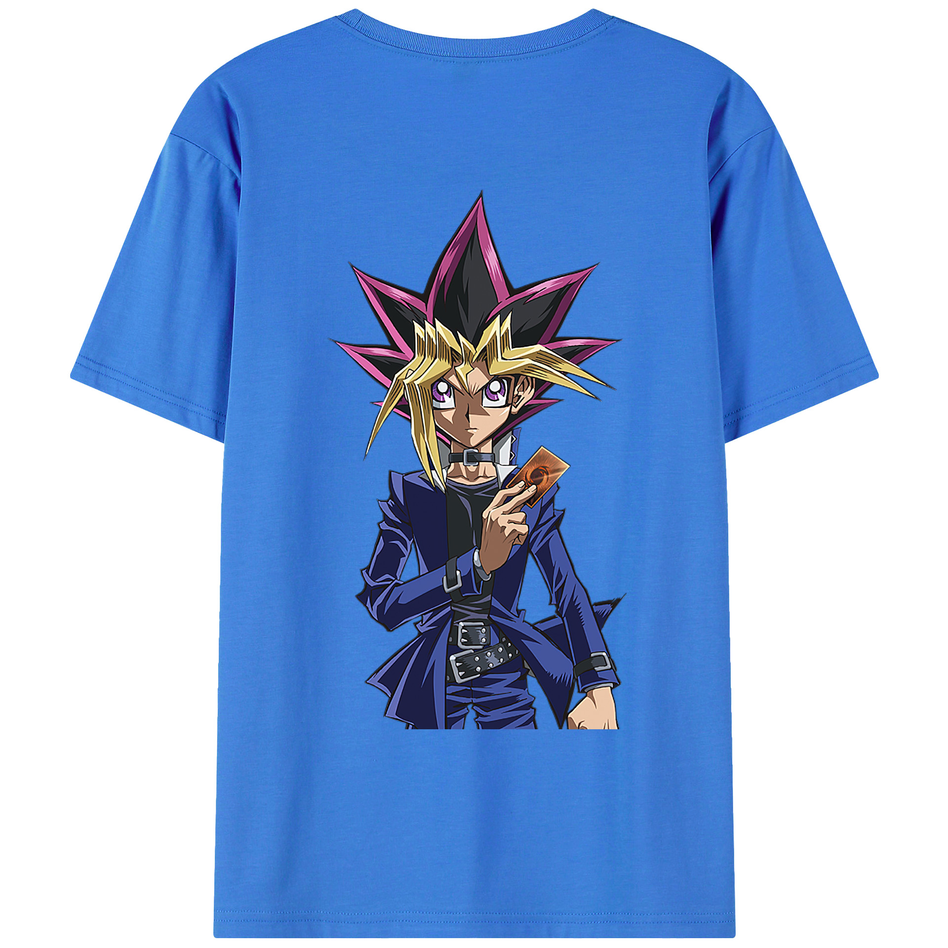 （画像用） 遊☆戯☆王 Yu-Gi-Oh! 綿100％ メンズ半袖Tシャツ（バックプリント） 通気性