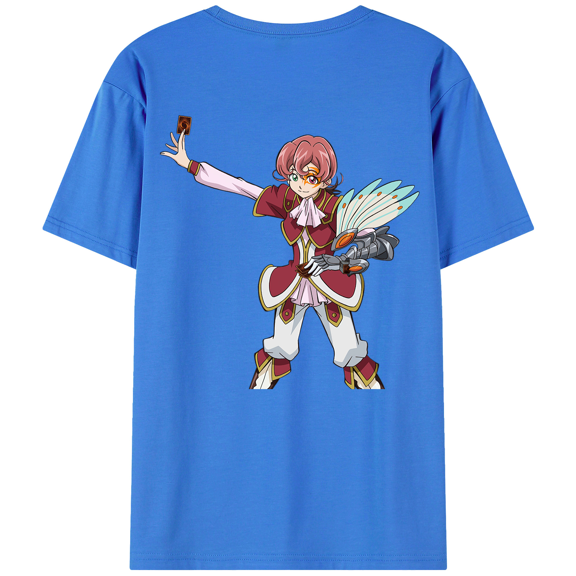 （画像用） 遊☆戯☆王 Yu-Gi-Oh! 綿100％ メンズ半袖Tシャツ（バックプリント） 通気性