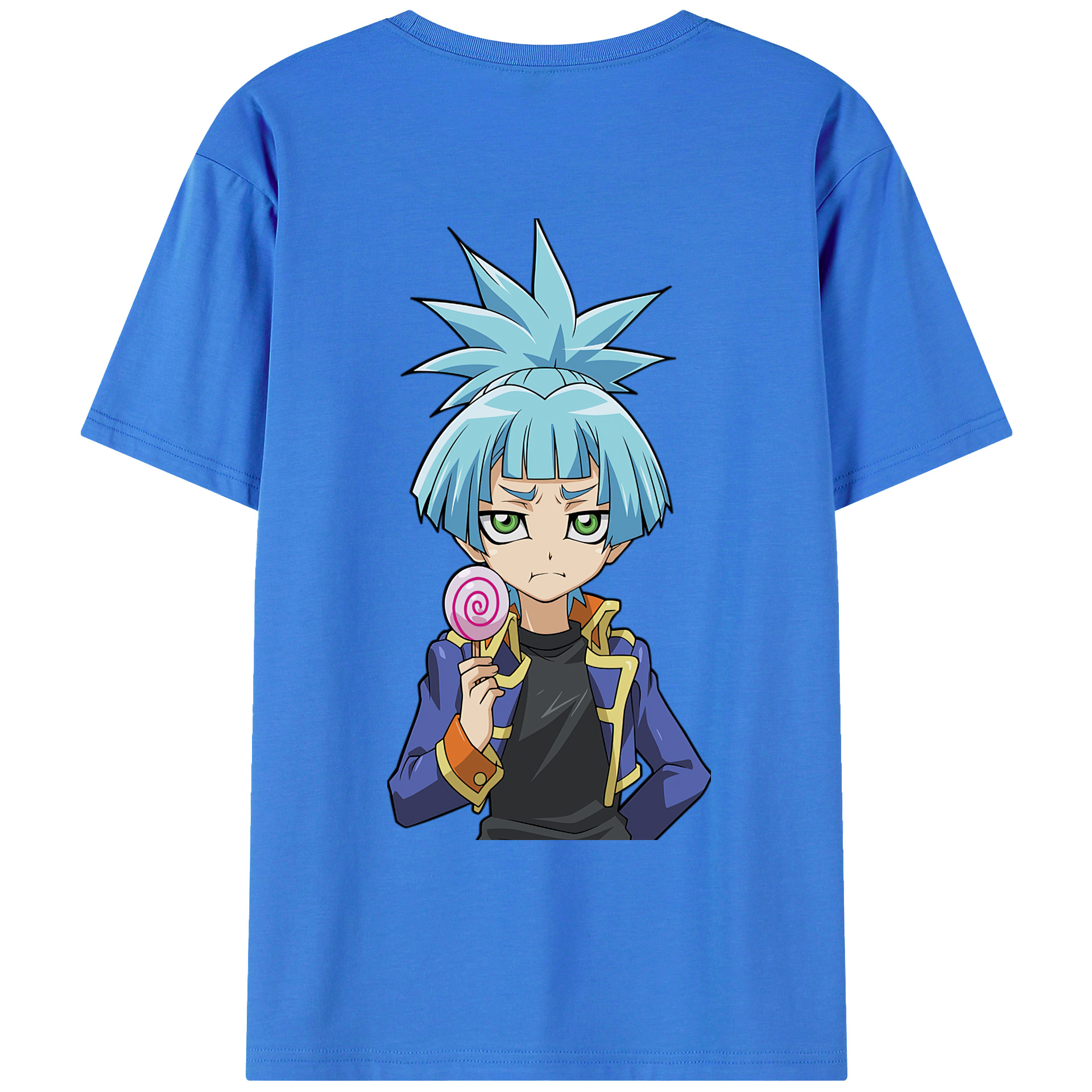 （画像用） 遊☆戯☆王 Yu-Gi-Oh! 綿100％ メンズ半袖Tシャツ（バックプリント） 通気性