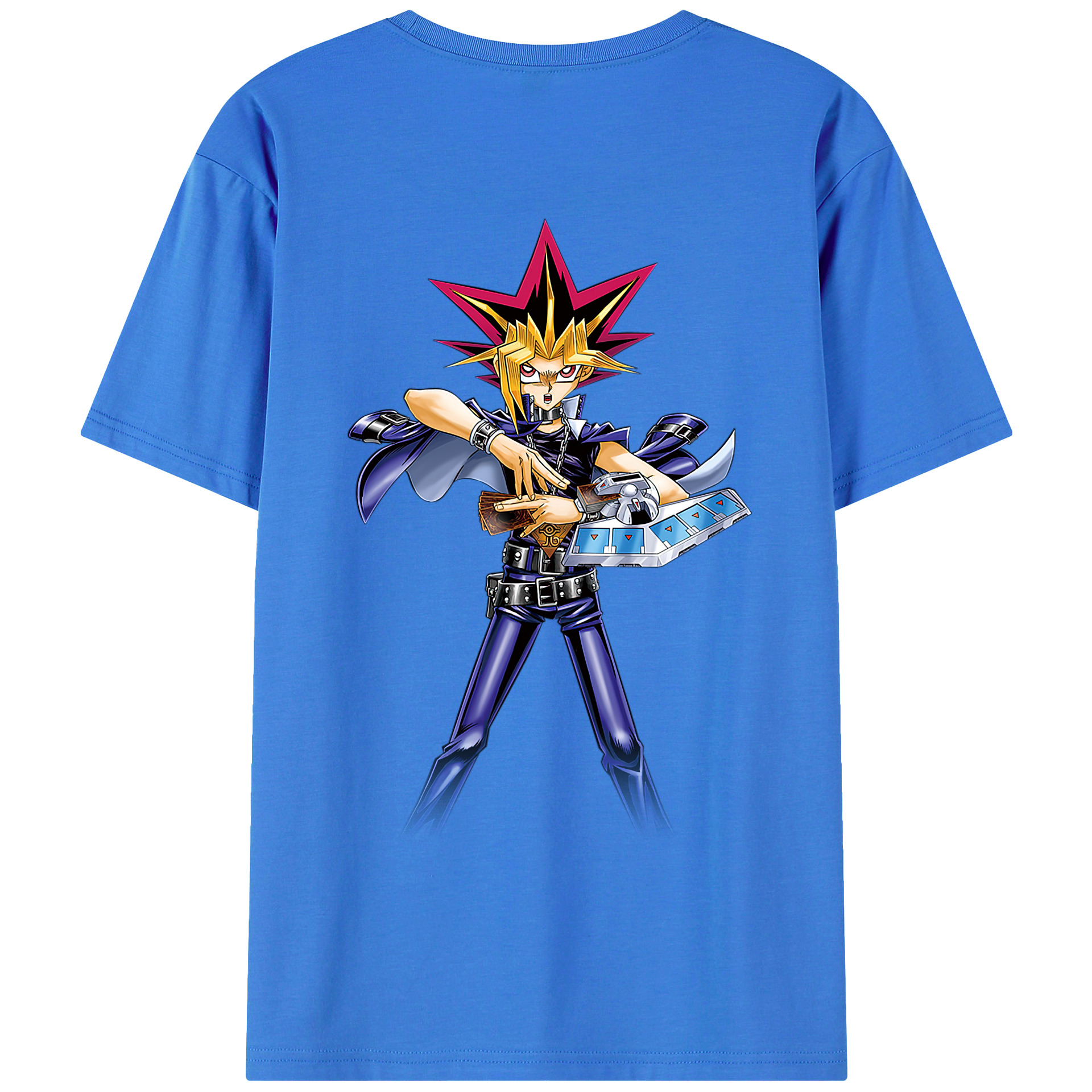 （画像用） 遊☆戯☆王 Yu-Gi-Oh! 綿100％ メンズ半袖Tシャツ（バックプリント） 通気性