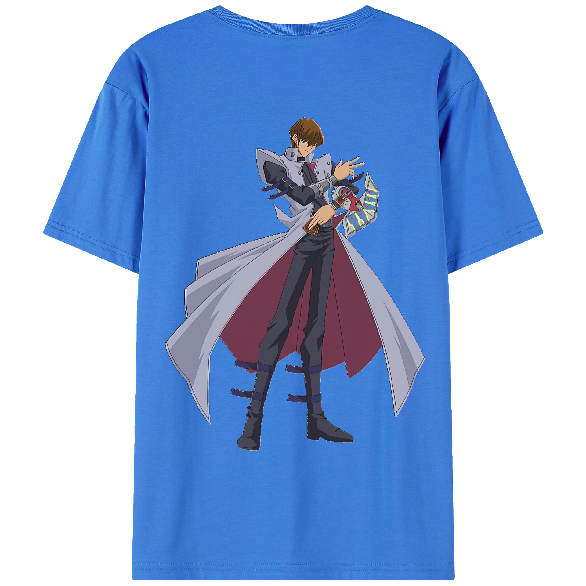 （画像用） 遊☆戯☆王 Yu-Gi-Oh! 綿100％ メンズ半袖Tシャツ（バックプリント） 通気性