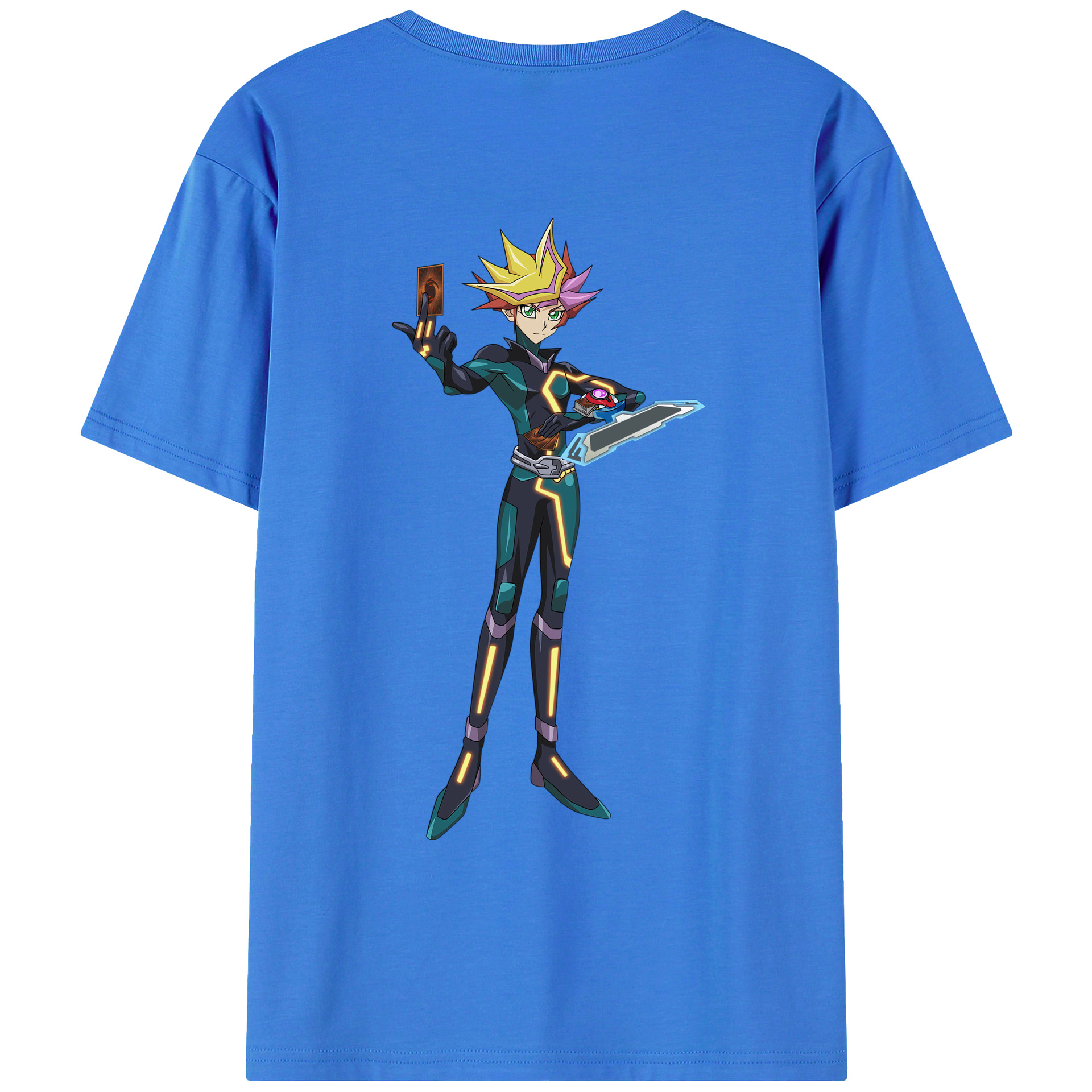 （画像用） 遊☆戯☆王 Yu-Gi-Oh! 綿100％ メンズ半袖Tシャツ（バックプリント） 通気性