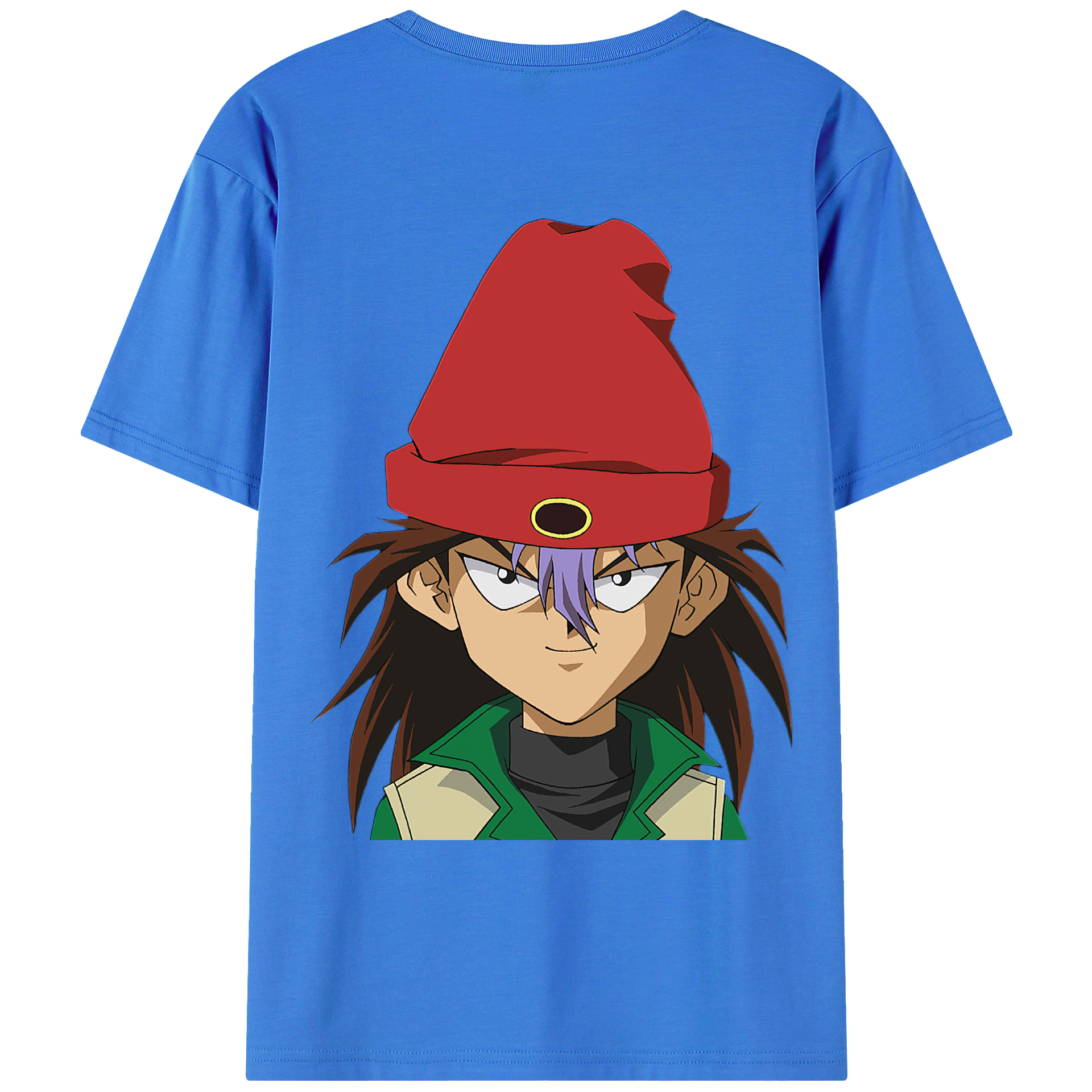 （画像用） 遊☆戯☆王 Yu-Gi-Oh! 綿100％ メンズ半袖Tシャツ（バックプリント） 通気性