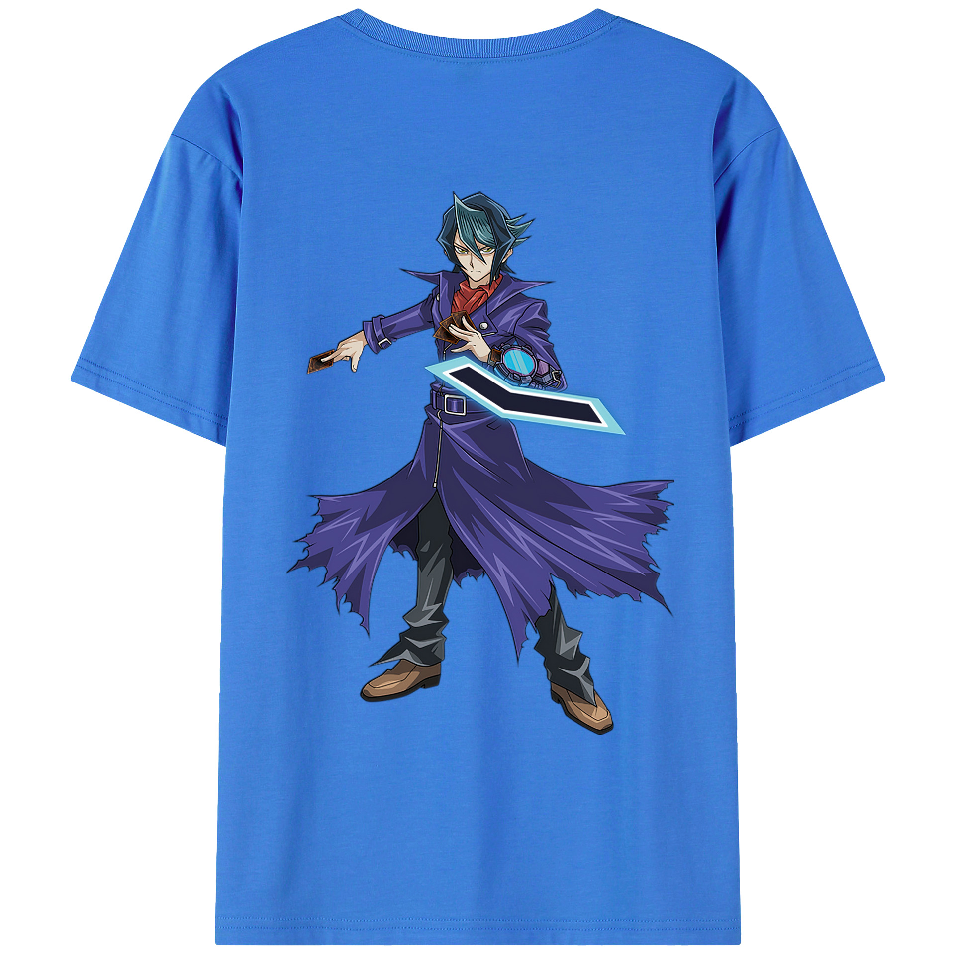 （画像用） 遊☆戯☆王 Yu-Gi-Oh! 綿100％ メンズ半袖Tシャツ（バックプリント） 通気性