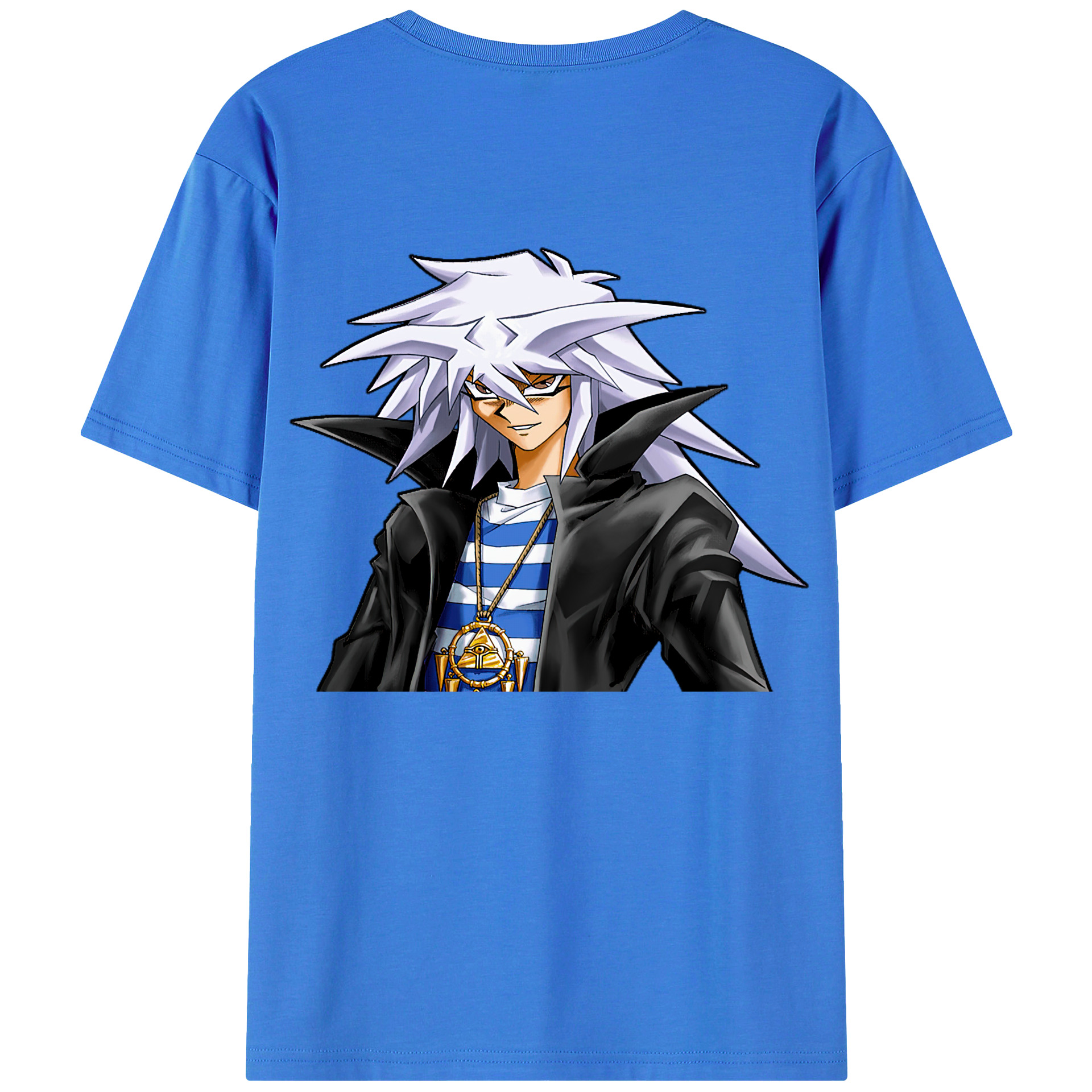 （画像用） 遊☆戯☆王 Yu-Gi-Oh! 綿100％ メンズ半袖Tシャツ（バックプリント） 通気性