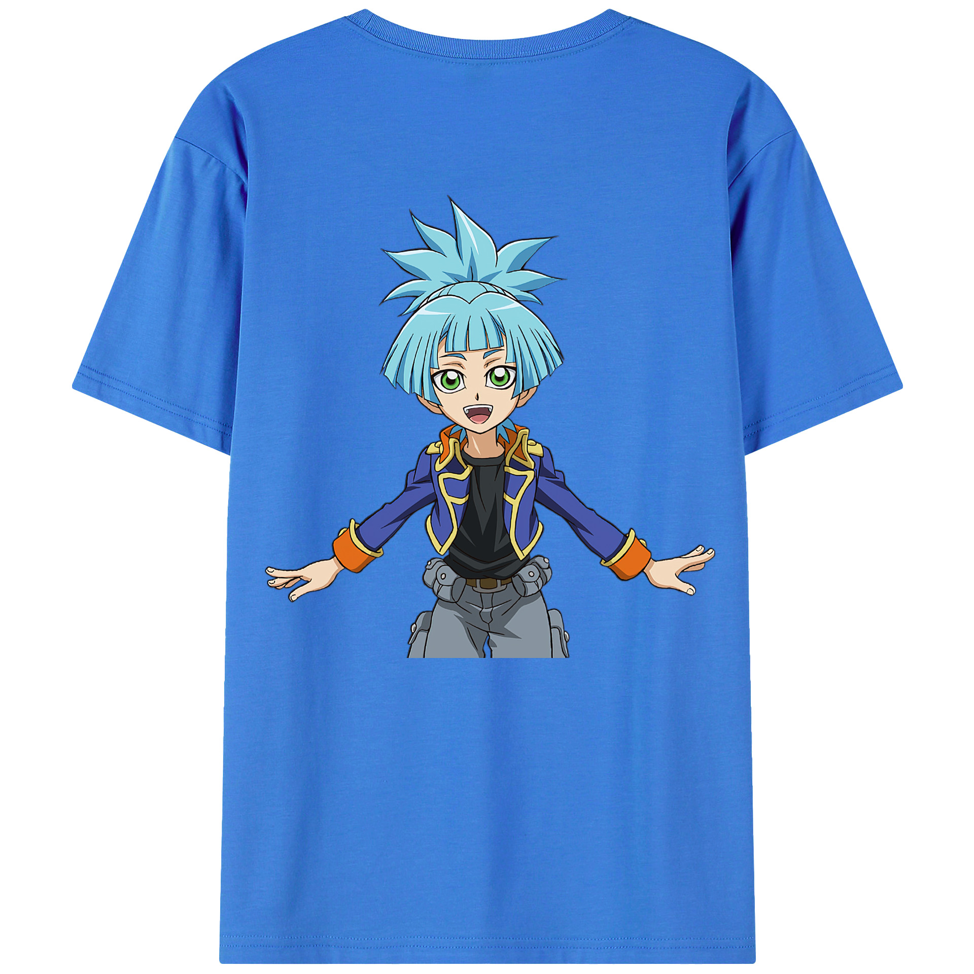 （画像用） 遊☆戯☆王 Yu-Gi-Oh! 綿100％ メンズ半袖Tシャツ（バックプリント） 通気性