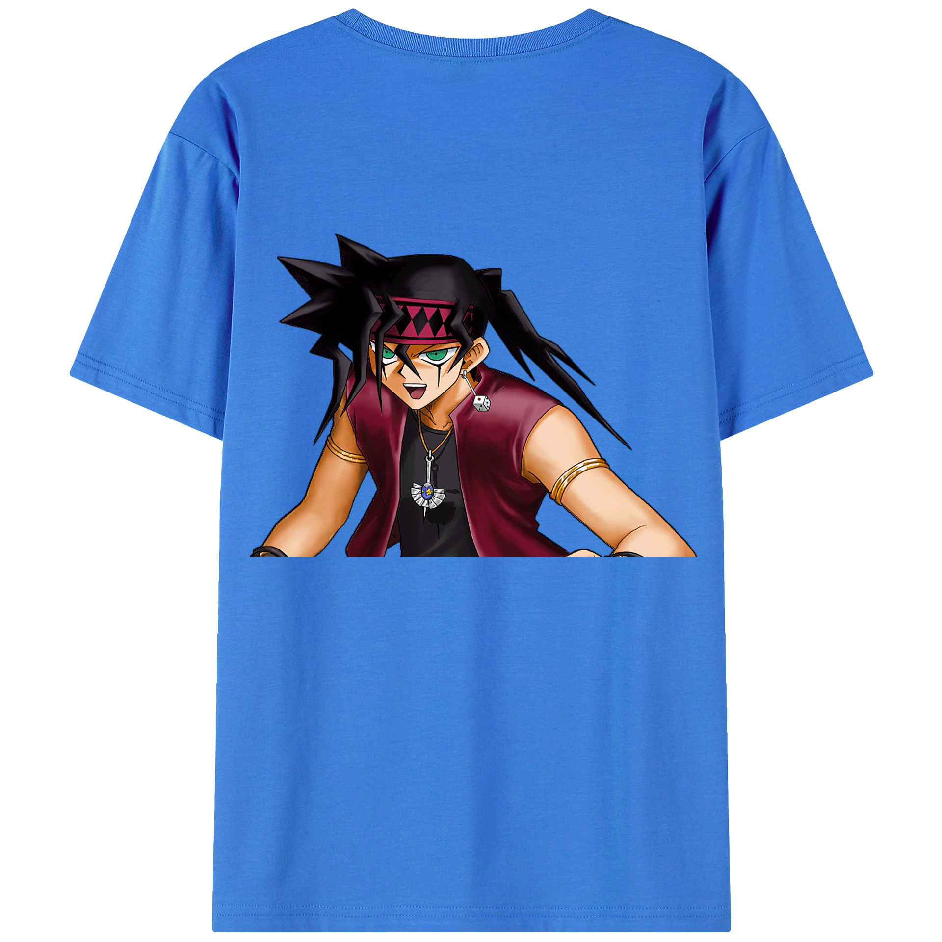 （画像用） 遊☆戯☆王 Yu-Gi-Oh! 綿100％ メンズ半袖Tシャツ（バックプリント） 通気性