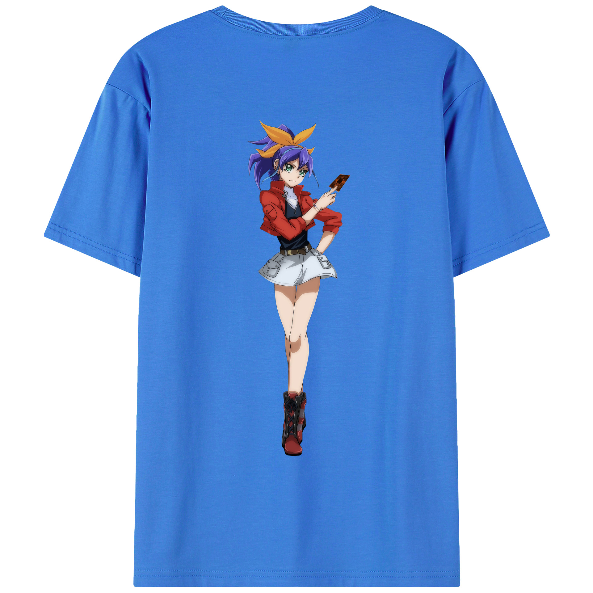 （画像用） 遊☆戯☆王 Yu-Gi-Oh! 綿100％ メンズ半袖Tシャツ（バックプリント） 通気性