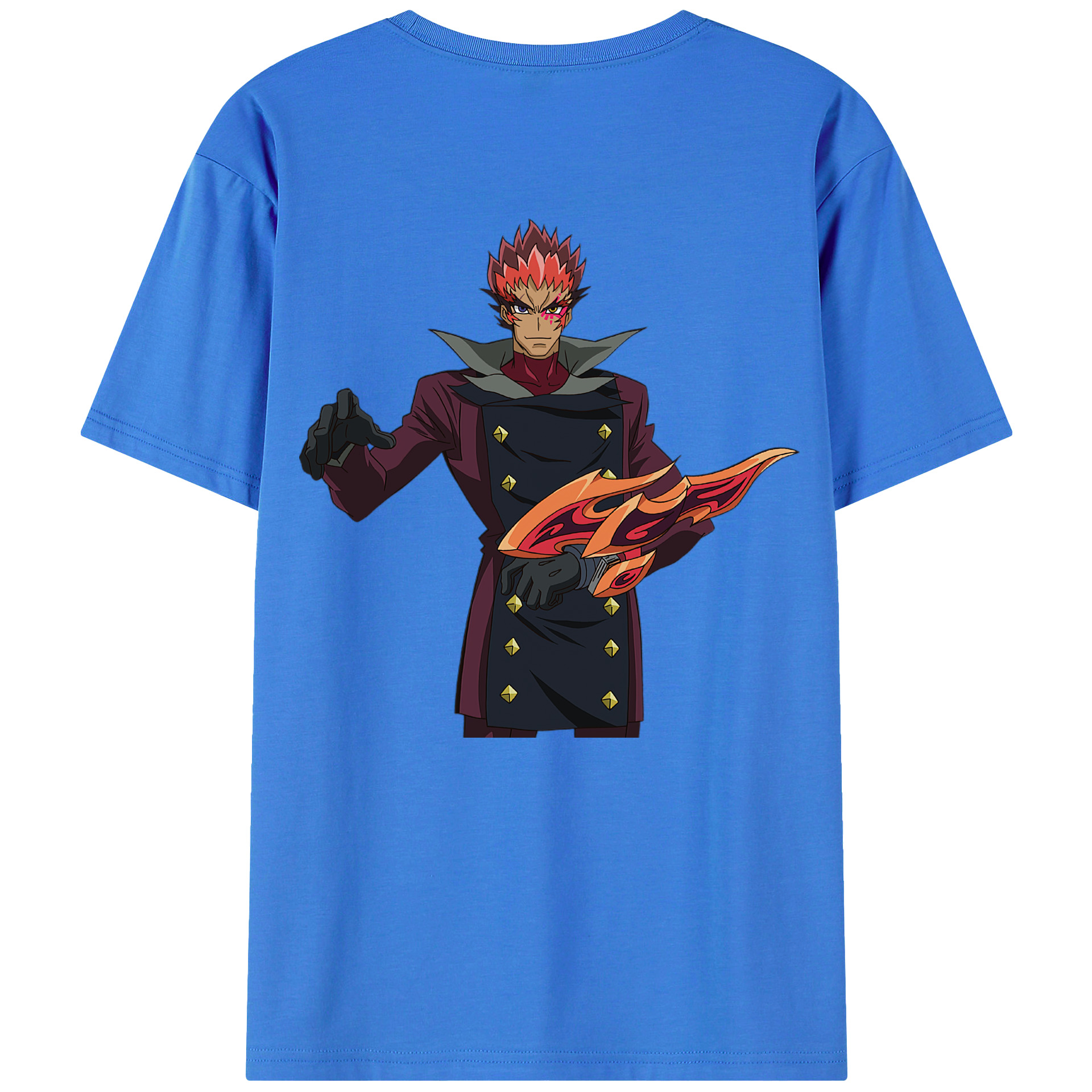 （画像用） 遊☆戯☆王 Yu-Gi-Oh! 綿100％ メンズ半袖Tシャツ（バックプリント） 通気性