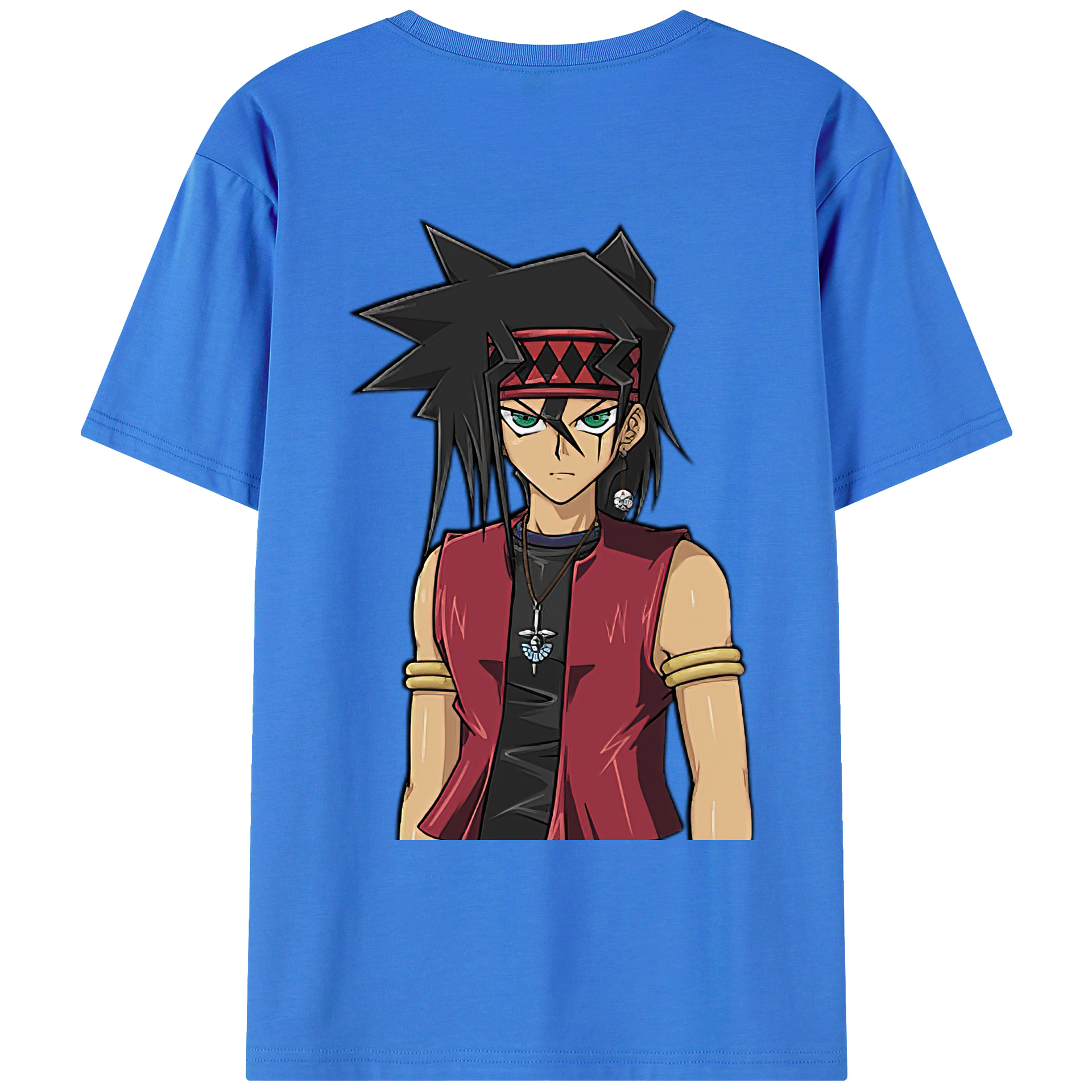 （画像用） 遊☆戯☆王 Yu-Gi-Oh! 綿100％ メンズ半袖Tシャツ（バックプリント） 通気性