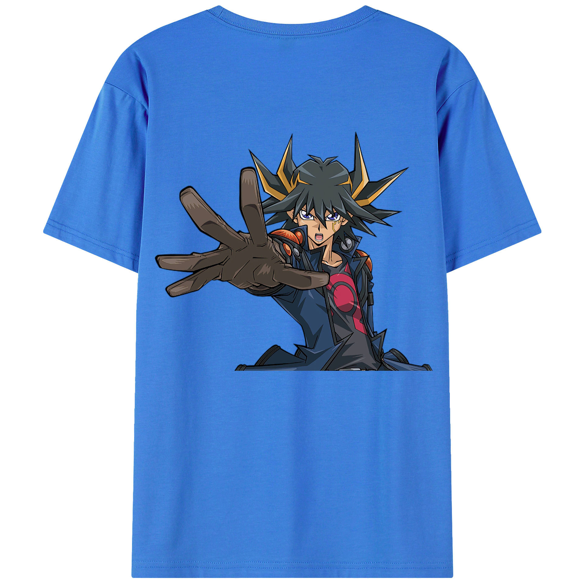 （画像用） 遊☆戯☆王 Yu-Gi-Oh! 綿100％ メンズ半袖Tシャツ（バックプリント） 通気性