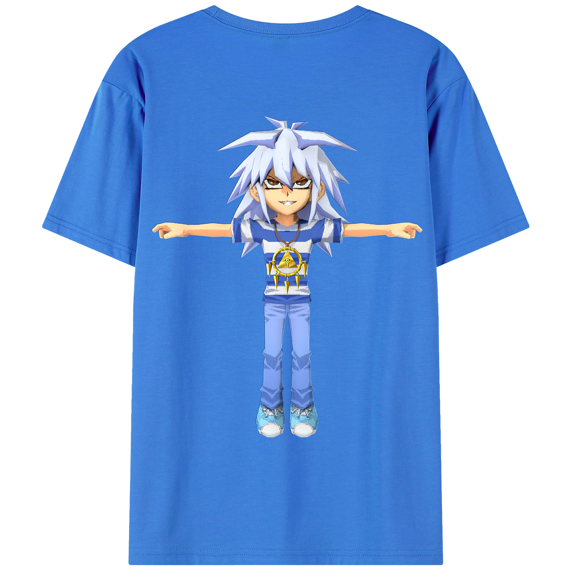 （画像用） 遊☆戯☆王 Yu-Gi-Oh! 綿100％ メンズ半袖Tシャツ（バックプリント） 通気性