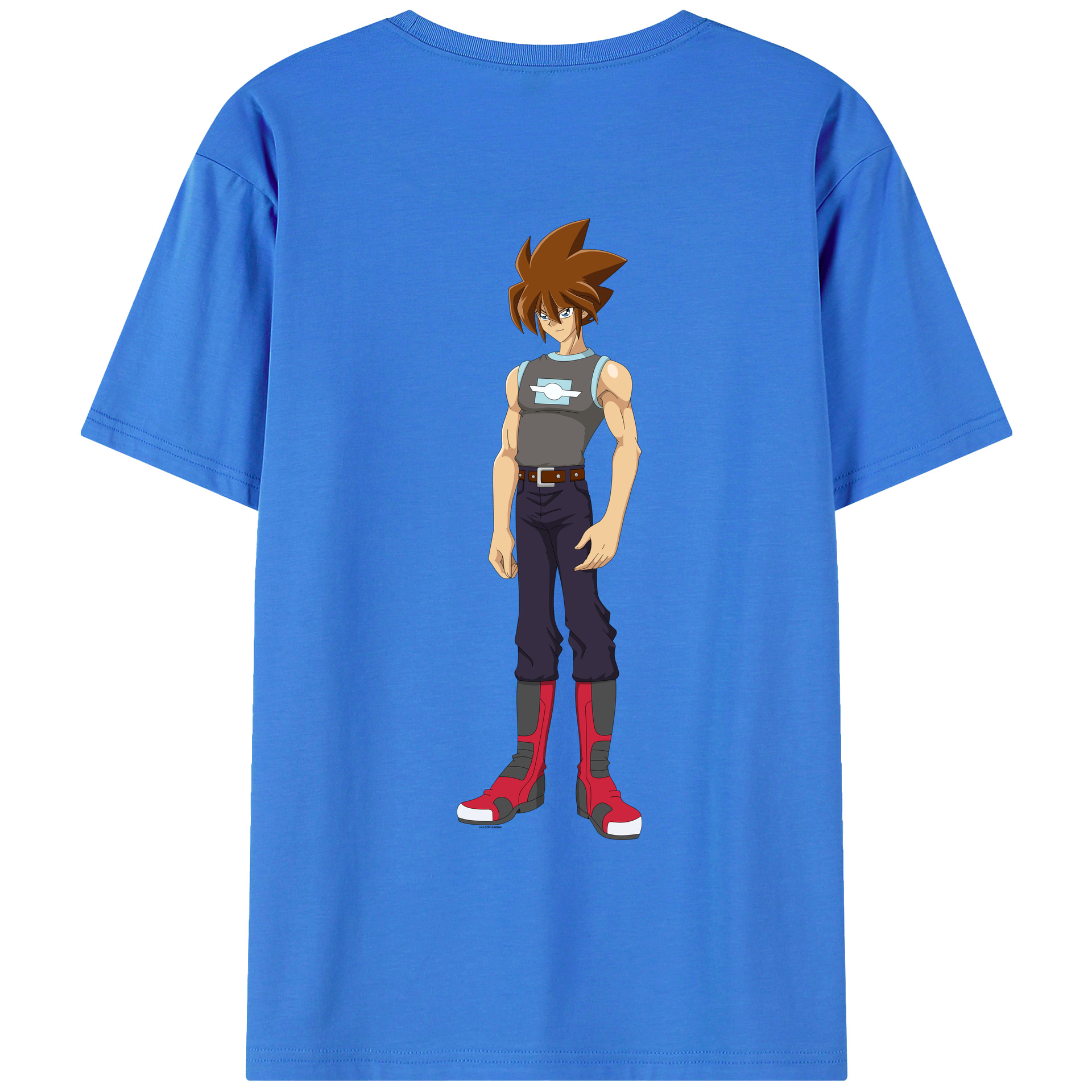 （画像用） 遊☆戯☆王 Yu-Gi-Oh! 綿100％ メンズ半袖Tシャツ（バックプリント） 通気性