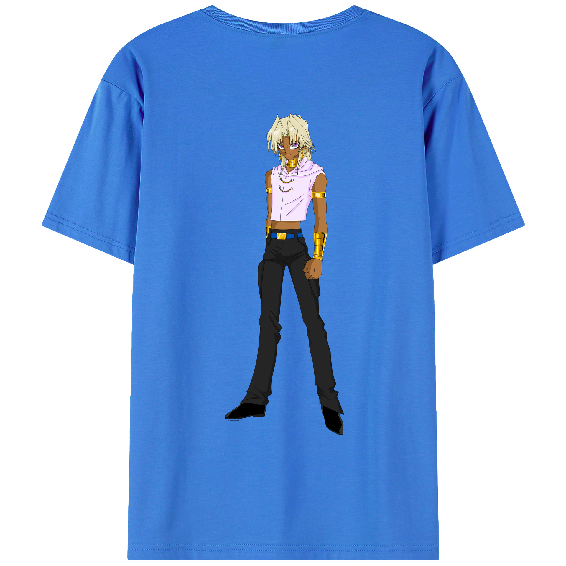 （画像用） 遊☆戯☆王 Yu-Gi-Oh! 綿100％ メンズ半袖Tシャツ（バックプリント） 通気性