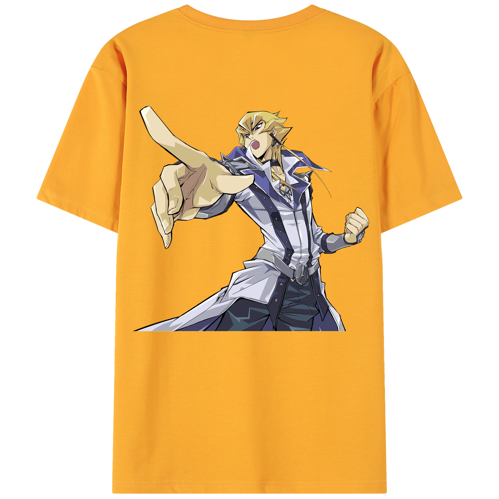 （画像用） 遊☆戯☆王 Yu-Gi-Oh! 綿100％ メンズ半袖Tシャツ（バックプリント） 通気性