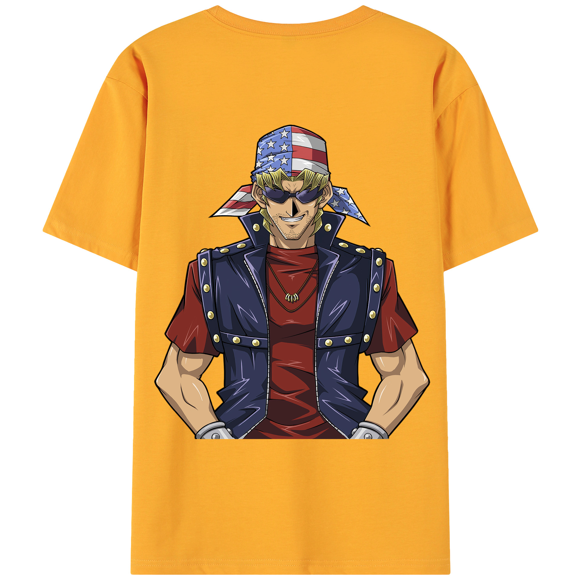 （画像用） 遊☆戯☆王 Yu-Gi-Oh! 綿100％ メンズ半袖Tシャツ（バックプリント） 通気性