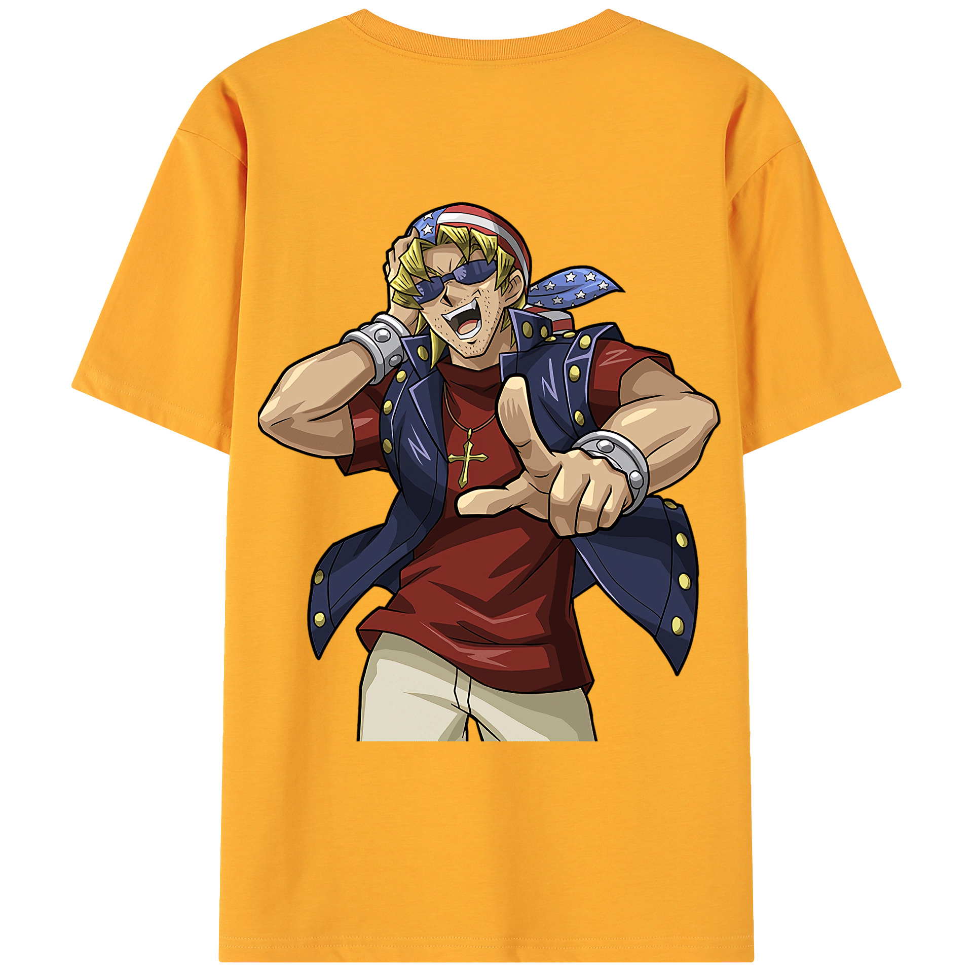 （画像用） 遊☆戯☆王 Yu-Gi-Oh! 綿100％ メンズ半袖Tシャツ（バックプリント） 通気性