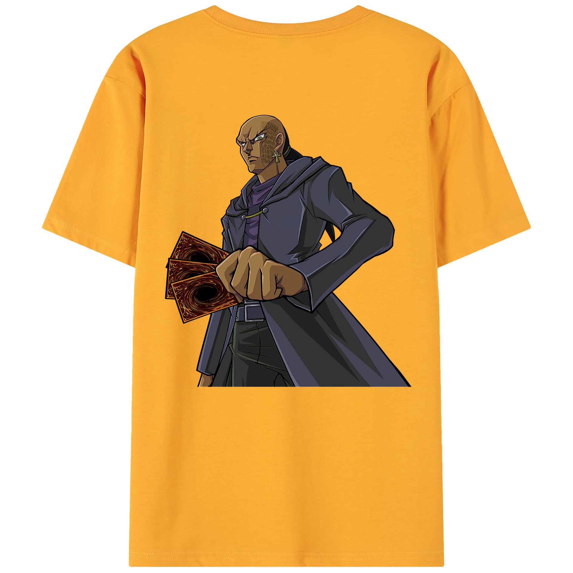 （画像用） 遊☆戯☆王 Yu-Gi-Oh! 綿100％ メンズ半袖Tシャツ（バックプリント） 通気性