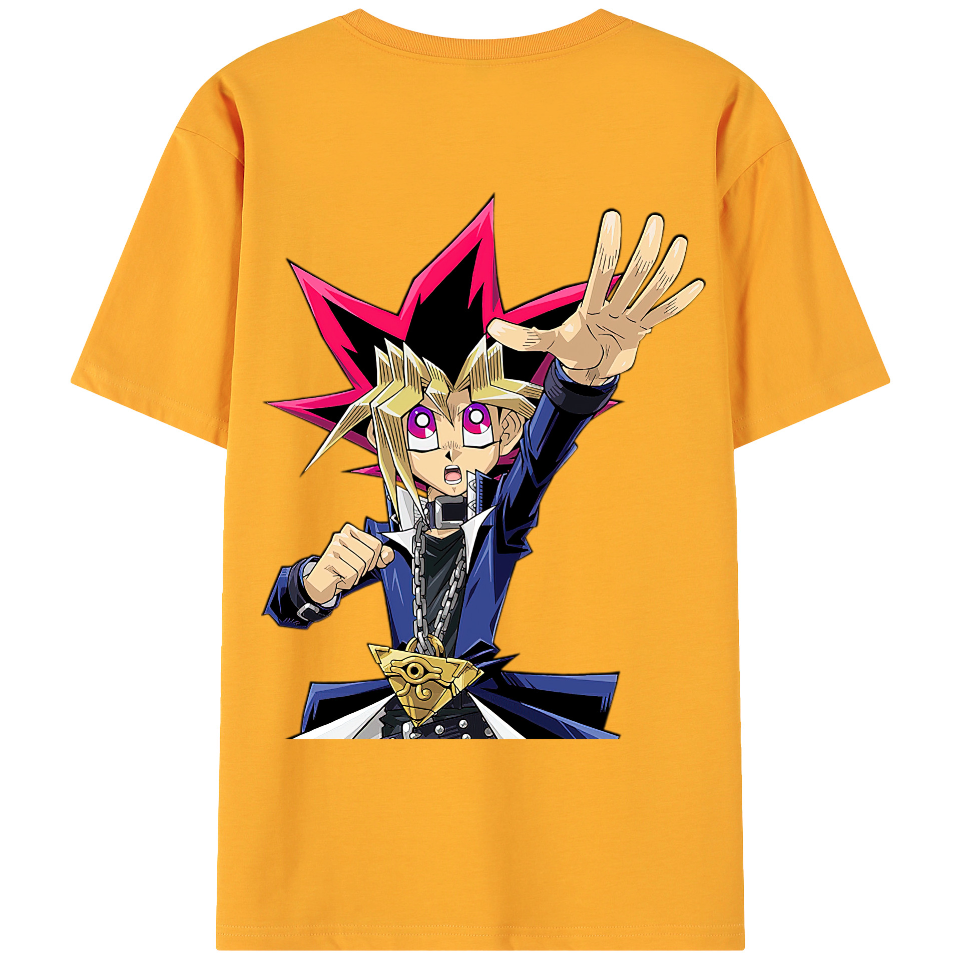 （画像用） 遊☆戯☆王 Yu-Gi-Oh! 綿100％ メンズ半袖Tシャツ（バックプリント） 通気性