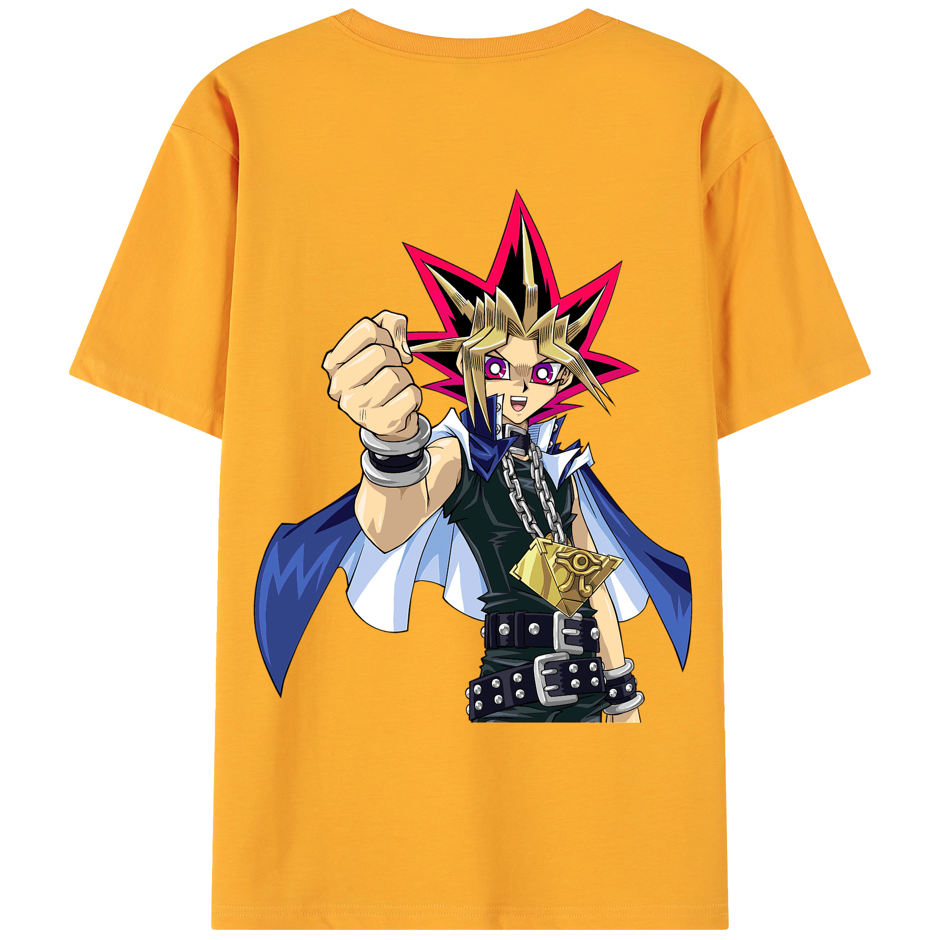 （画像用） 遊☆戯☆王 Yu-Gi-Oh! 綿100％ メンズ半袖Tシャツ（バックプリント） 通気性