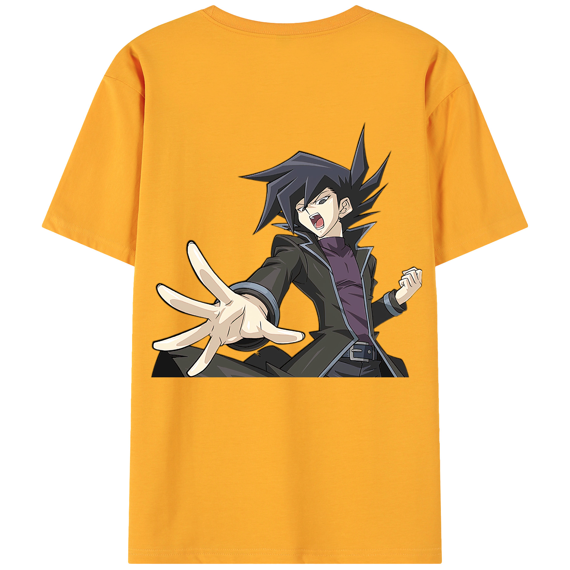 （画像用） 遊☆戯☆王 Yu-Gi-Oh! 綿100％ メンズ半袖Tシャツ（バックプリント） 通気性