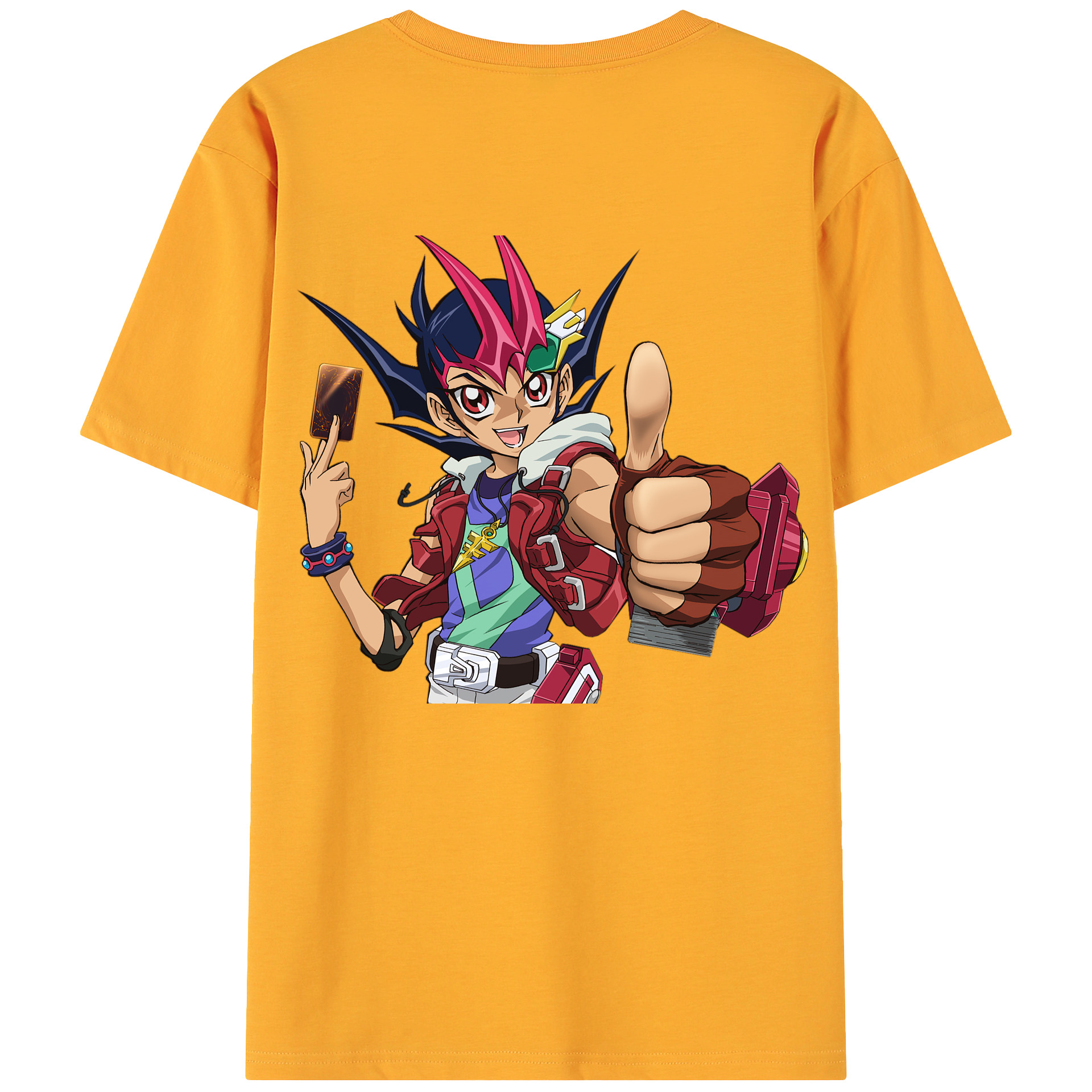 （画像用） 遊☆戯☆王 Yu-Gi-Oh! 綿100％ メンズ半袖Tシャツ（バックプリント） 通気性