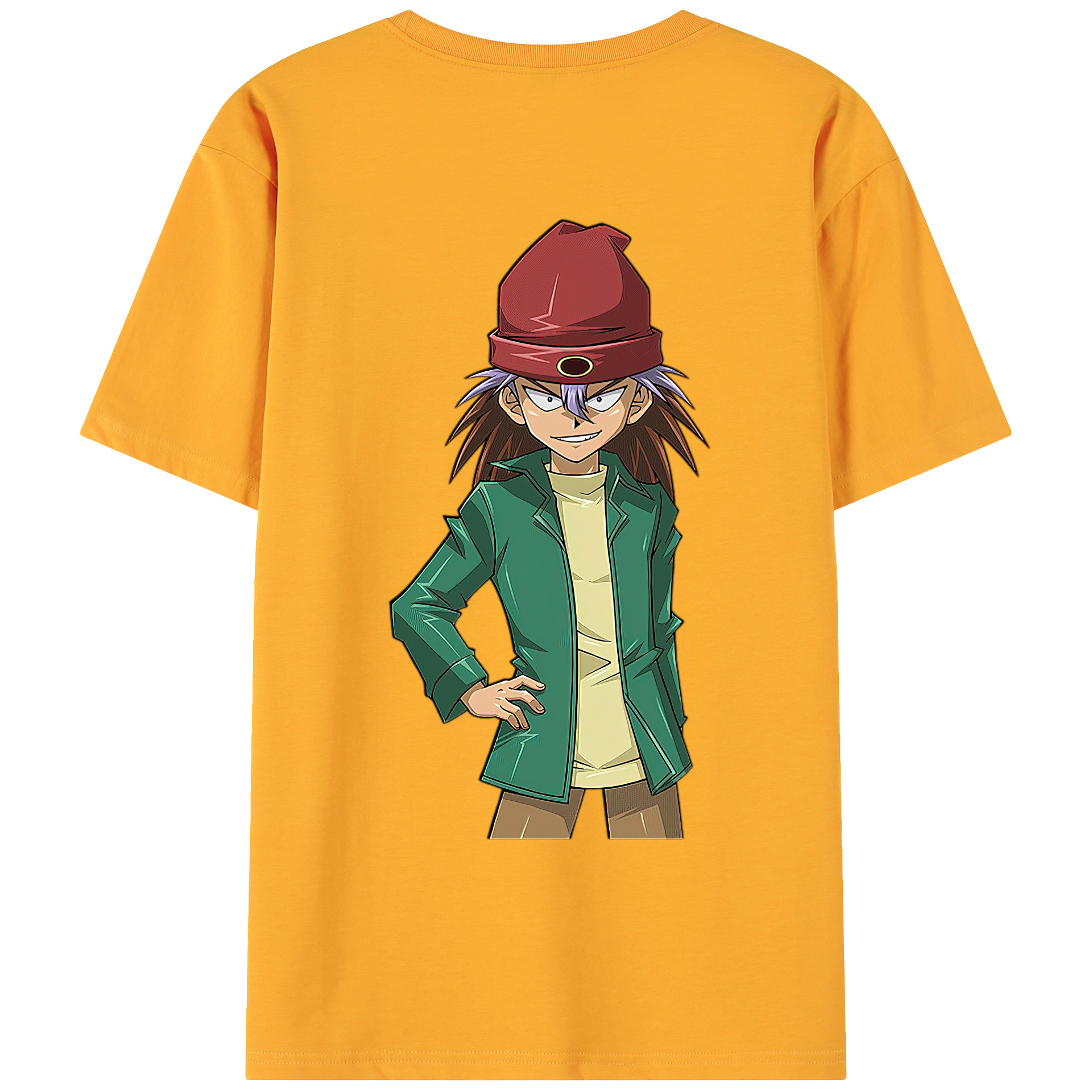 （画像用） 遊☆戯☆王 Yu-Gi-Oh! 綿100％ メンズ半袖Tシャツ（バックプリント） 通気性