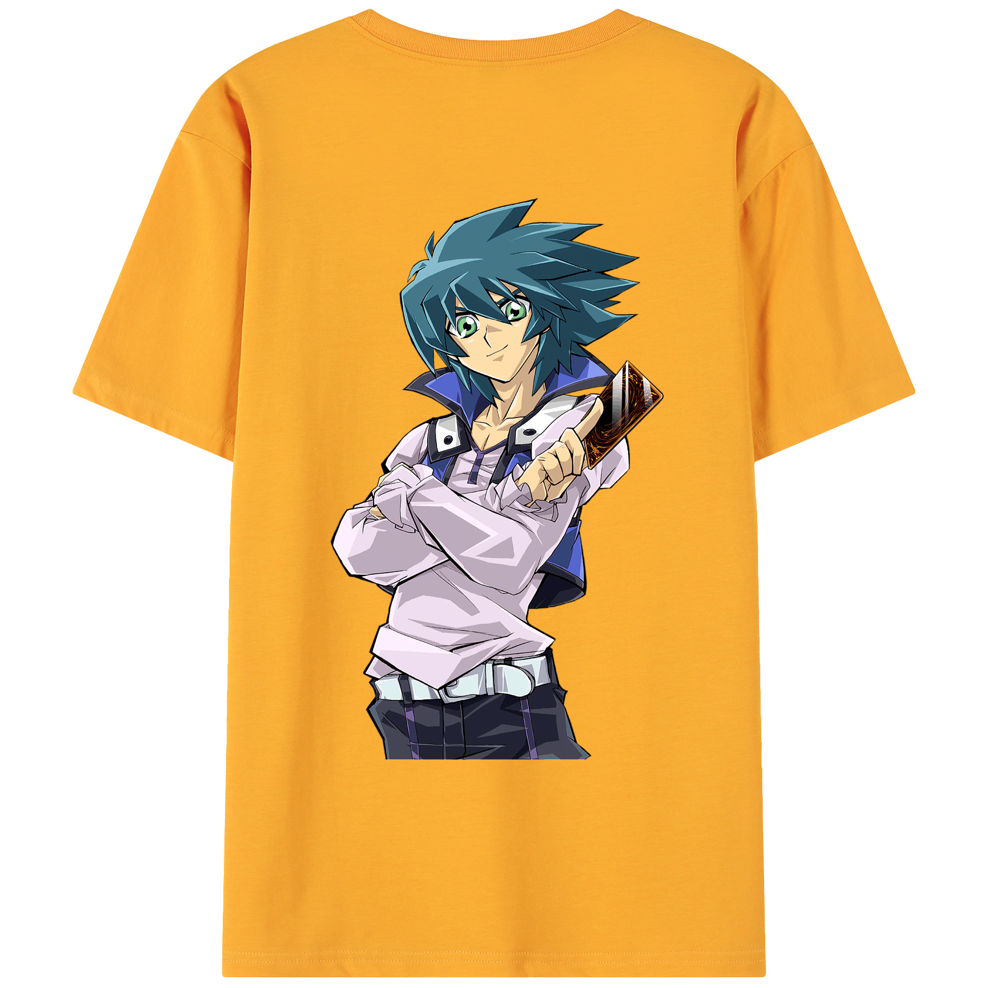 （画像用） 遊☆戯☆王 Yu-Gi-Oh! 綿100％ メンズ半袖Tシャツ（バックプリント） 通気性