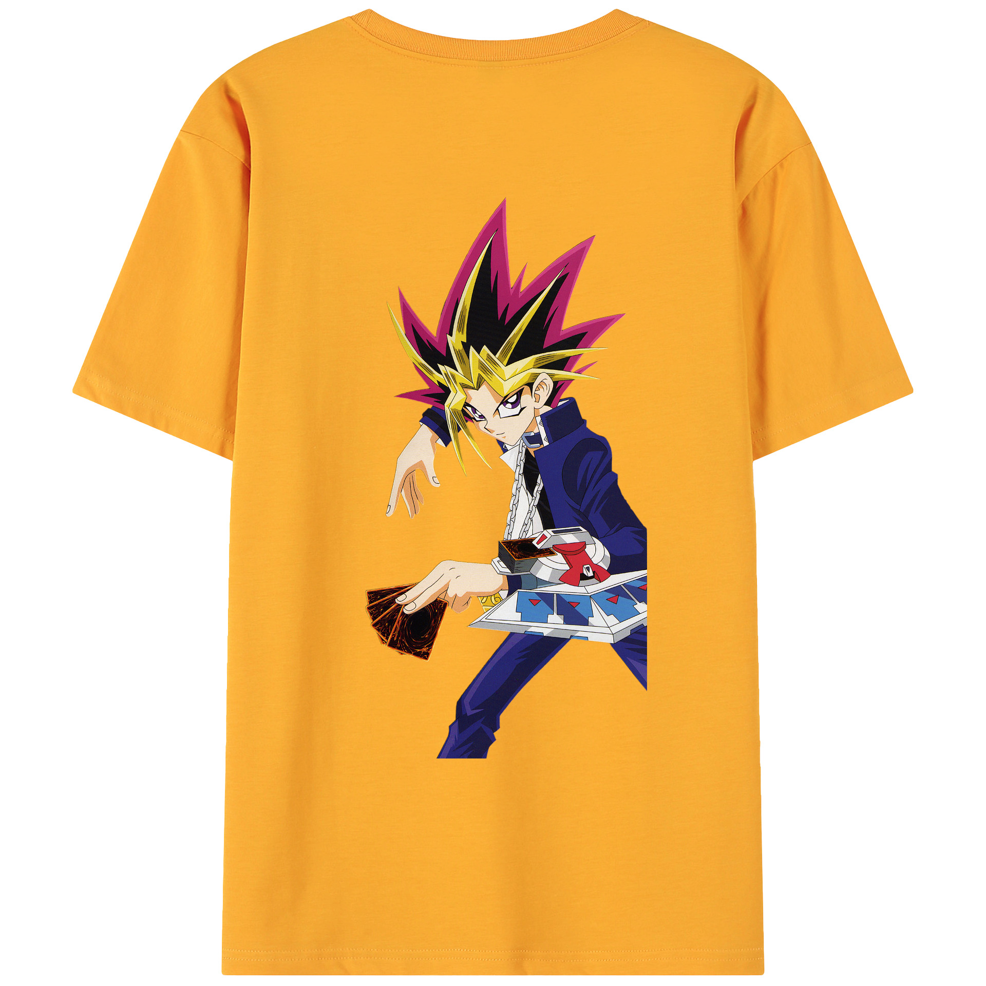 （画像用） 遊☆戯☆王 Yu-Gi-Oh! 綿100％ メンズ半袖Tシャツ（バックプリント） 通気性