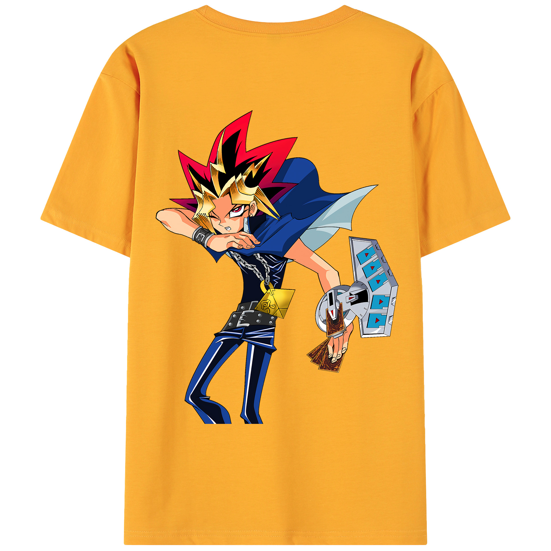 （画像用） 遊☆戯☆王 Yu-Gi-Oh! 綿100％ メンズ半袖Tシャツ（バックプリント） 通気性