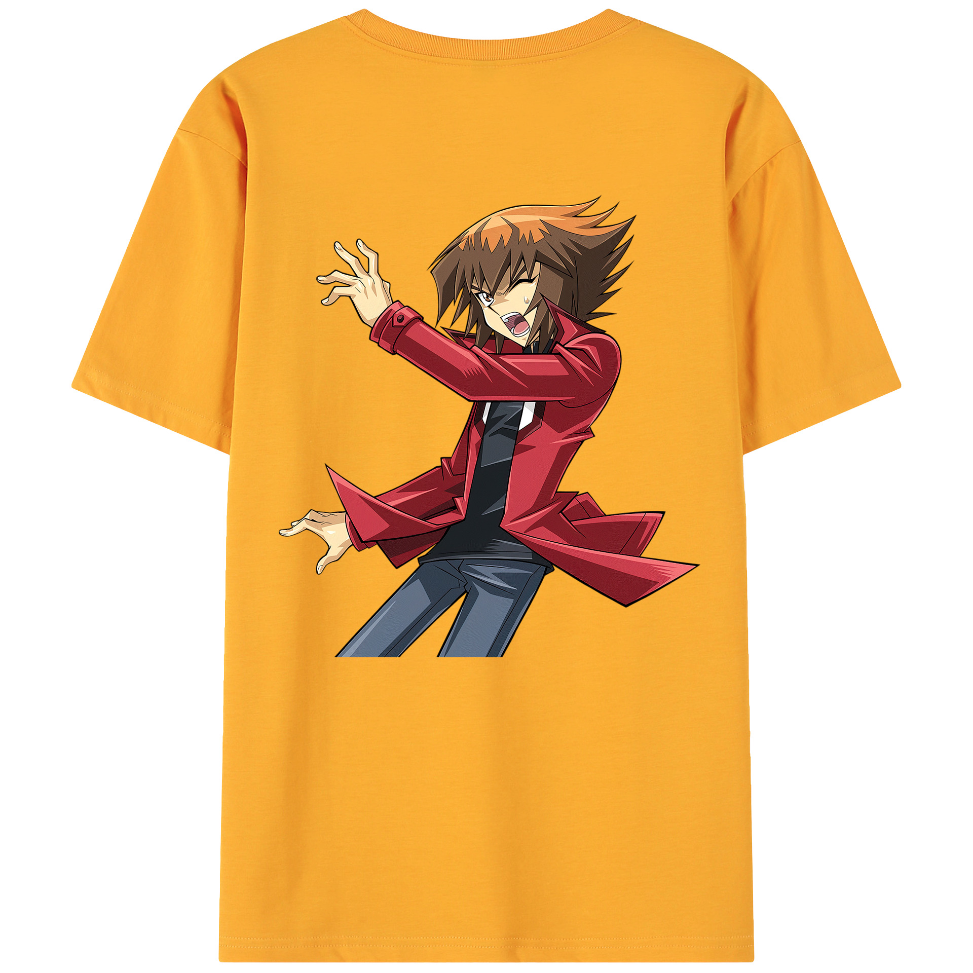 （画像用） 遊☆戯☆王 Yu-Gi-Oh! 綿100％ メンズ半袖Tシャツ（バックプリント） 通気性