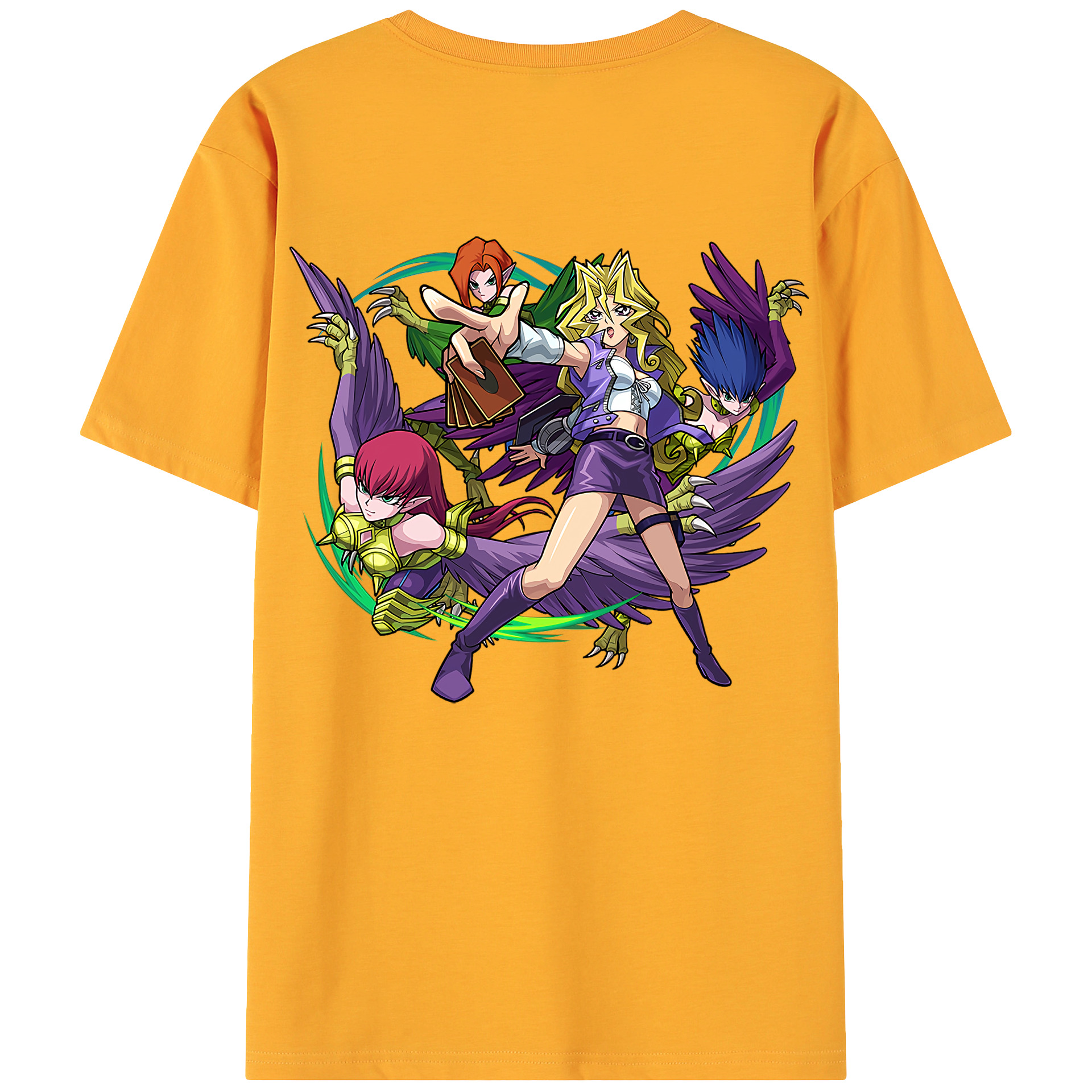 （画像用） 遊☆戯☆王 Yu-Gi-Oh! 綿100％ メンズ半袖Tシャツ（バックプリント） 通気性