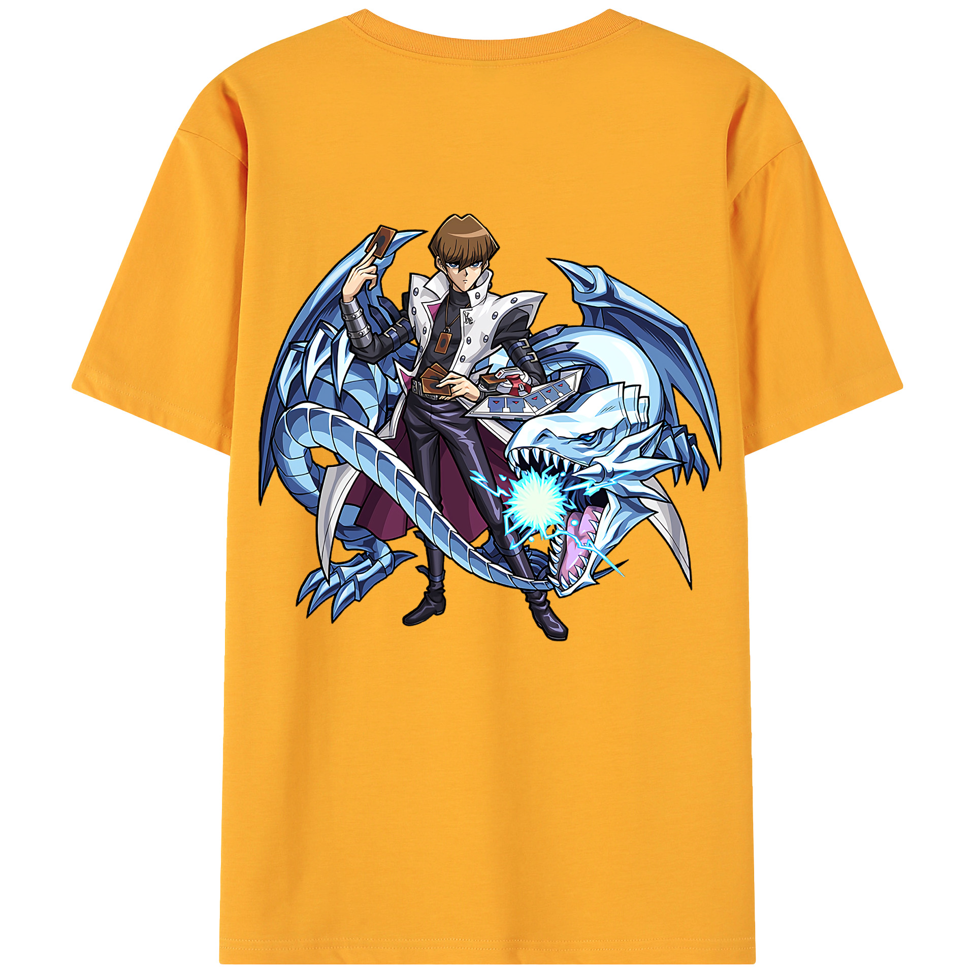 （画像用） 遊☆戯☆王 Yu-Gi-Oh! 綿100％ メンズ半袖Tシャツ（バックプリント） 通気性