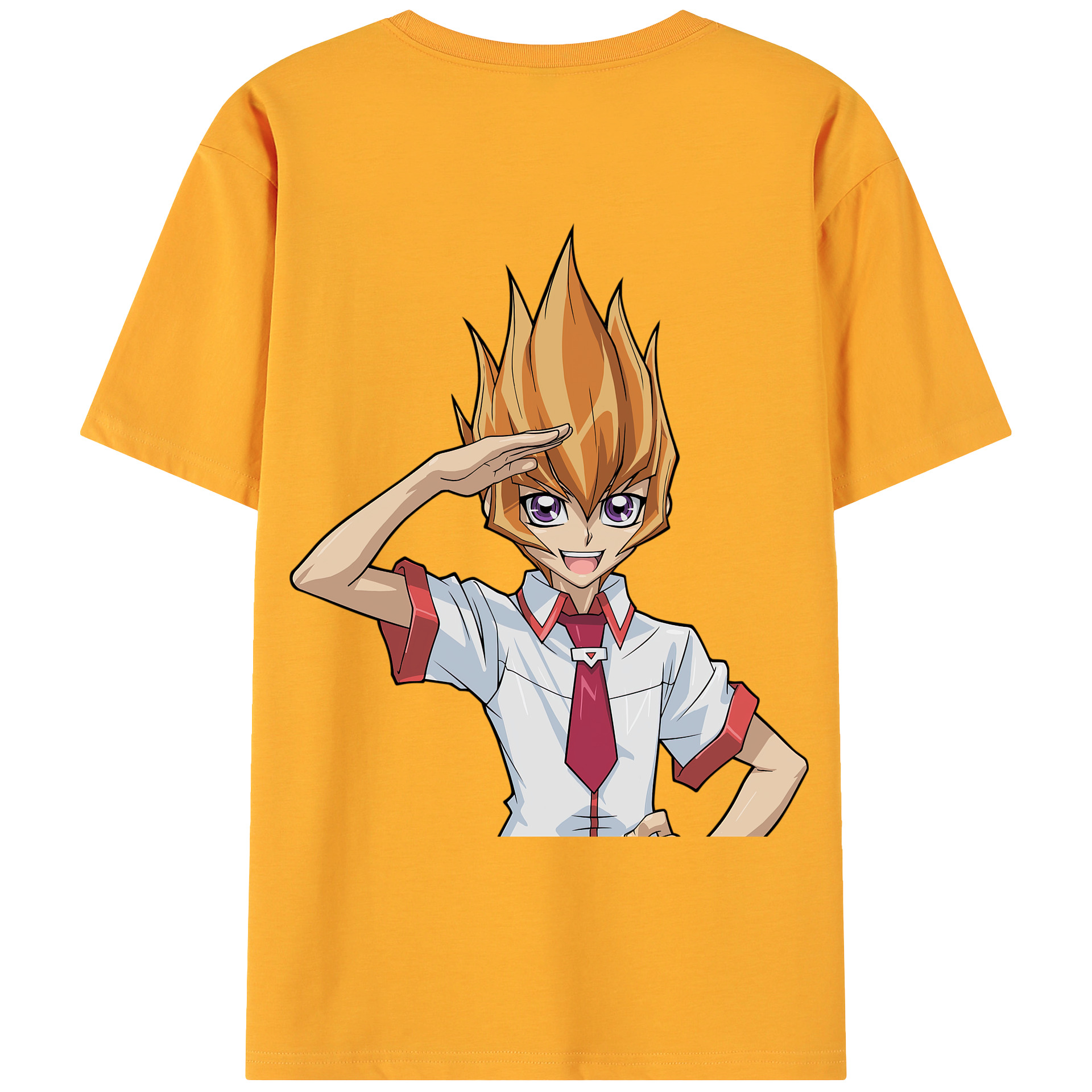 （画像用） 遊☆戯☆王 Yu-Gi-Oh! 綿100％ メンズ半袖Tシャツ（バックプリント） 通気性