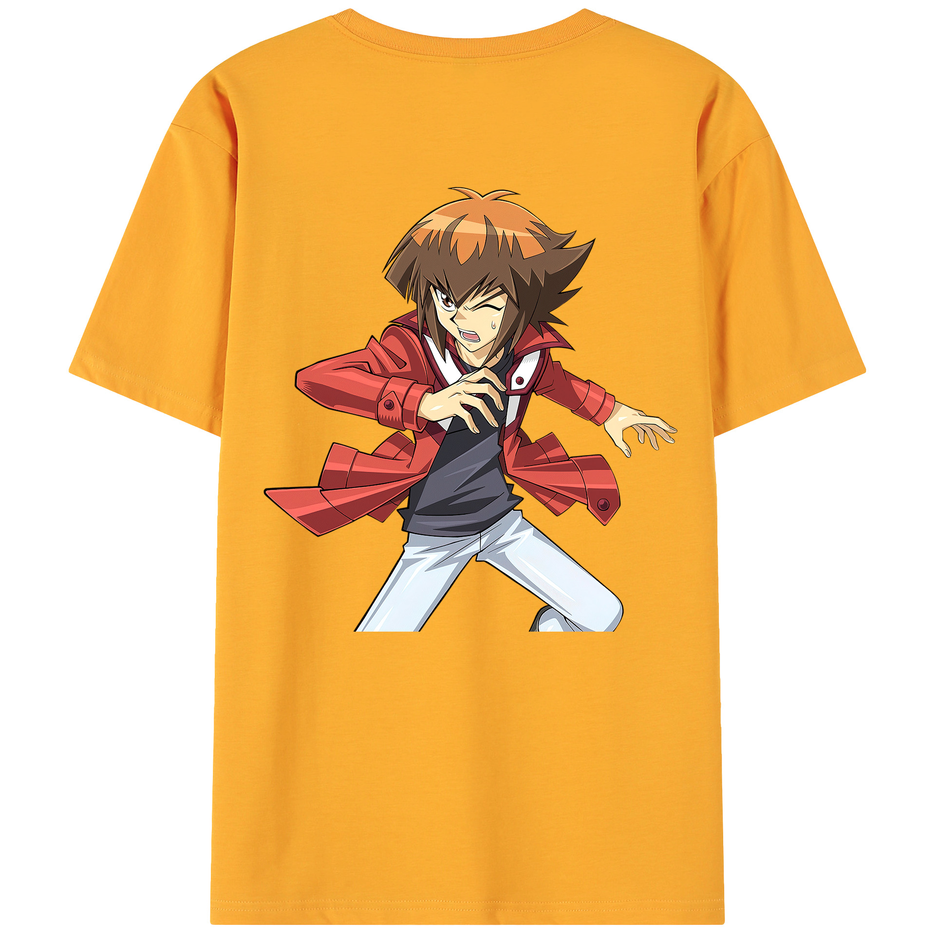 （画像用） 遊☆戯☆王 Yu-Gi-Oh! 綿100％ メンズ半袖Tシャツ（バックプリント） 通気性
