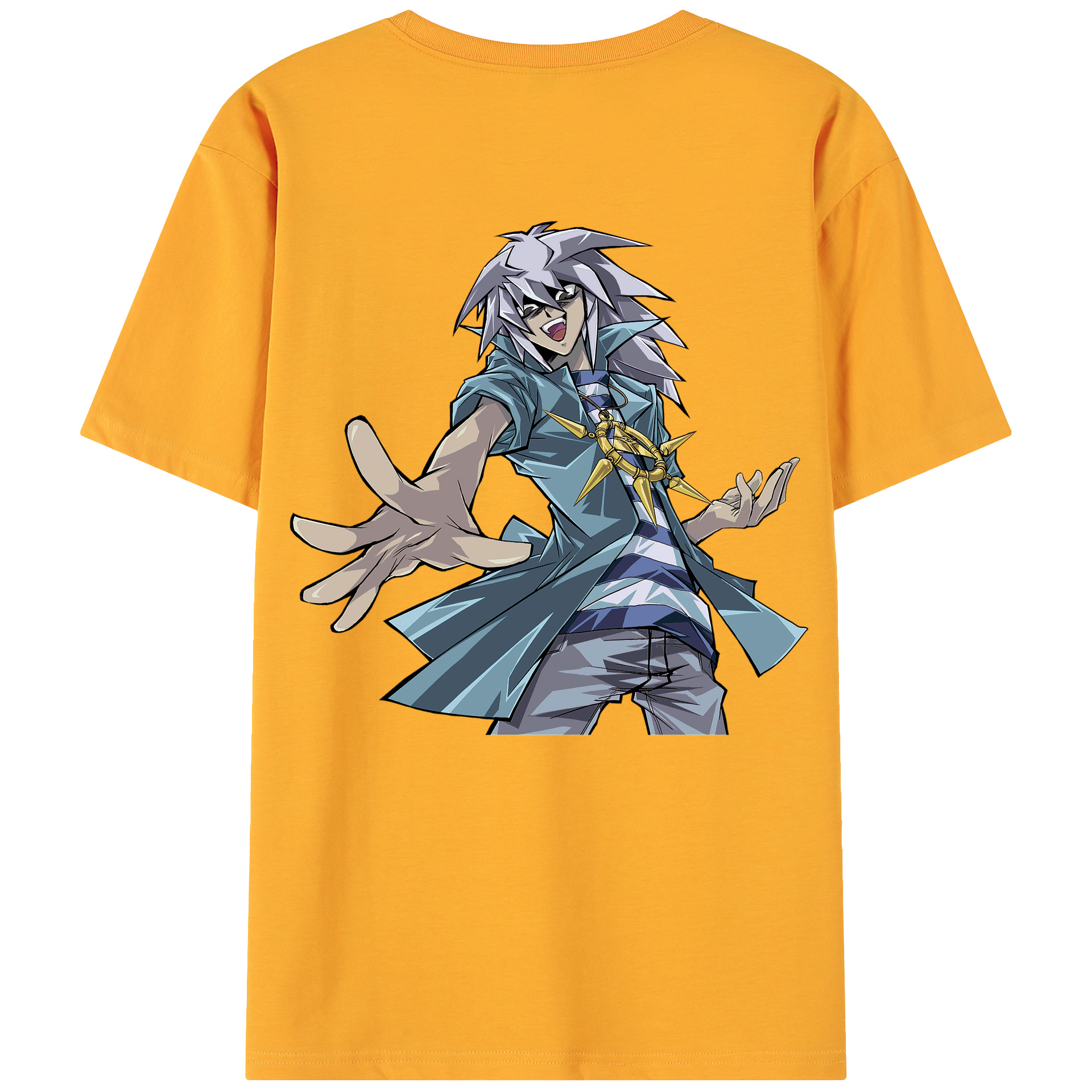 （画像用） 遊☆戯☆王 Yu-Gi-Oh! 綿100％ メンズ半袖Tシャツ（バックプリント） 通気性