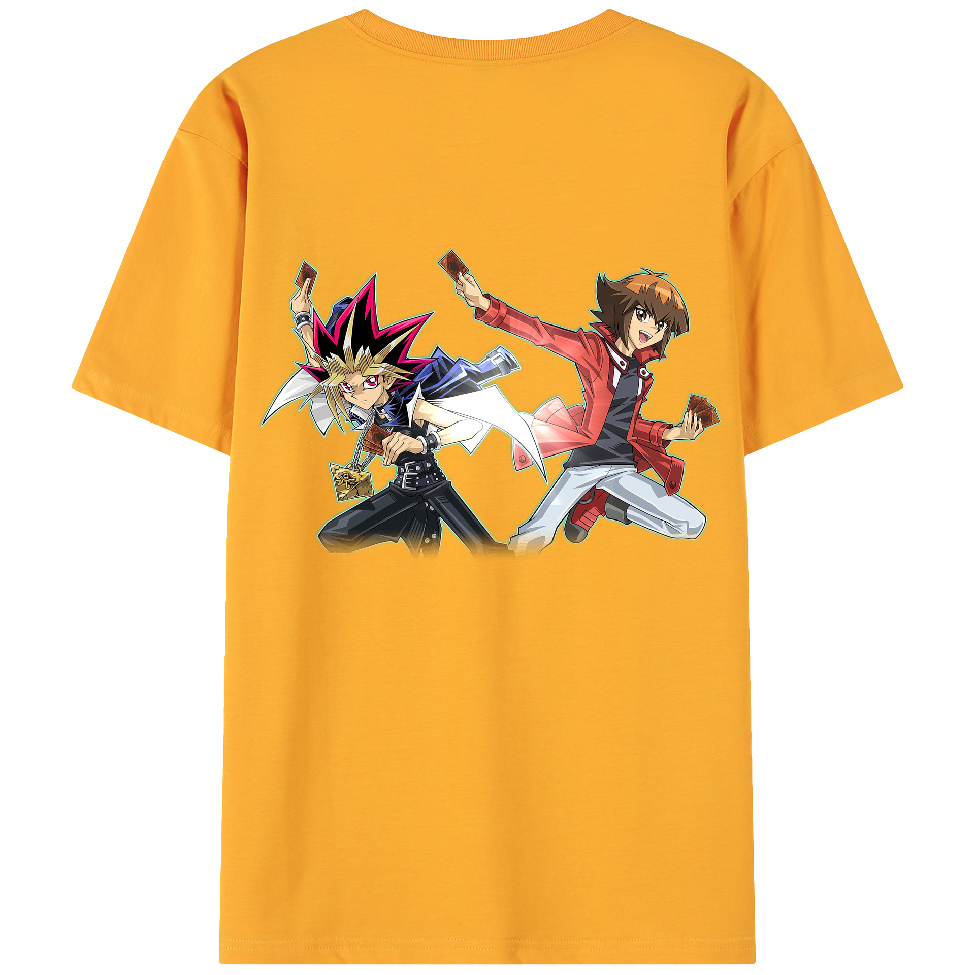（画像用） 遊☆戯☆王 Yu-Gi-Oh! 綿100％ メンズ半袖Tシャツ（バックプリント） 通気性