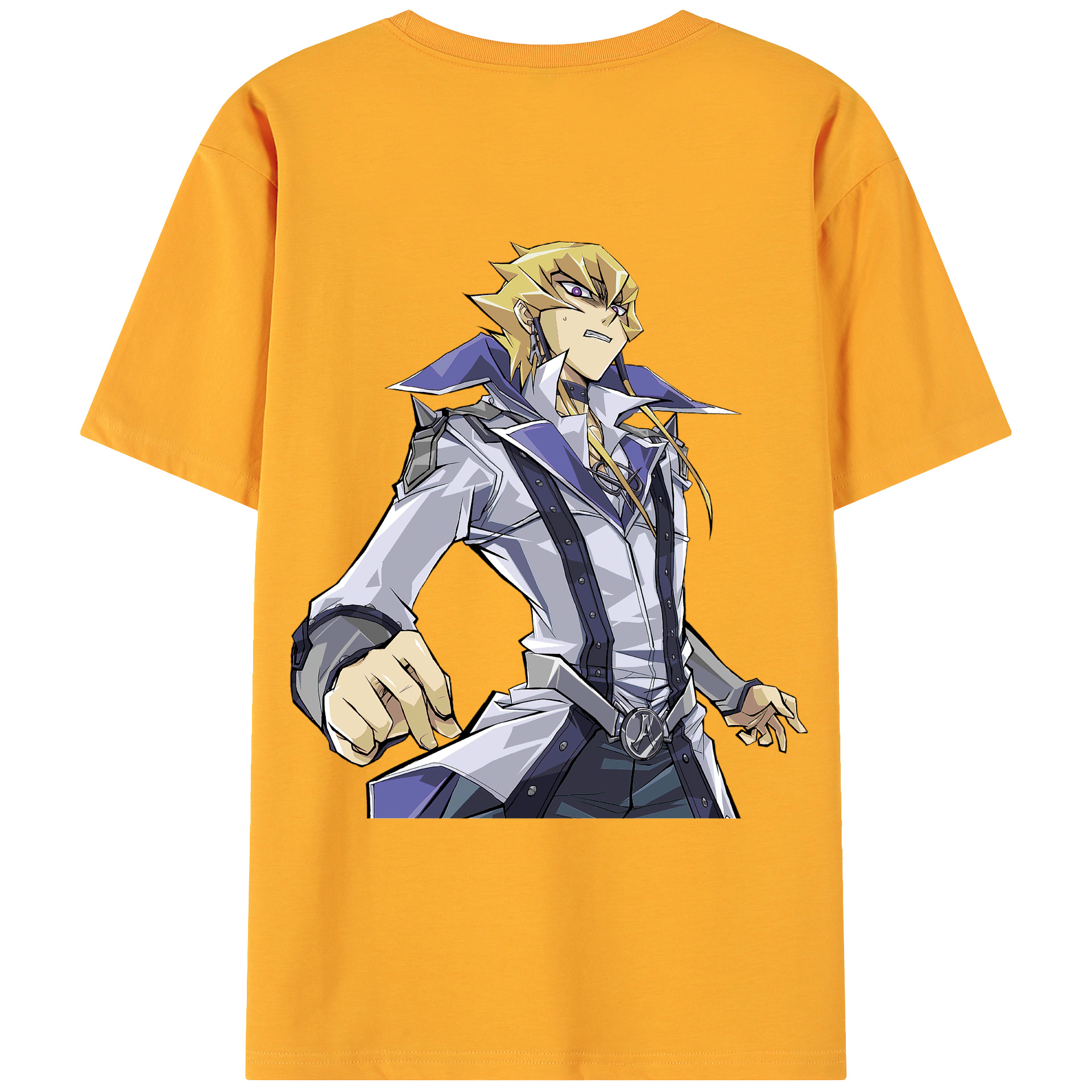 （画像用） 遊☆戯☆王 Yu-Gi-Oh! 綿100％ メンズ半袖Tシャツ（バックプリント） 通気性
