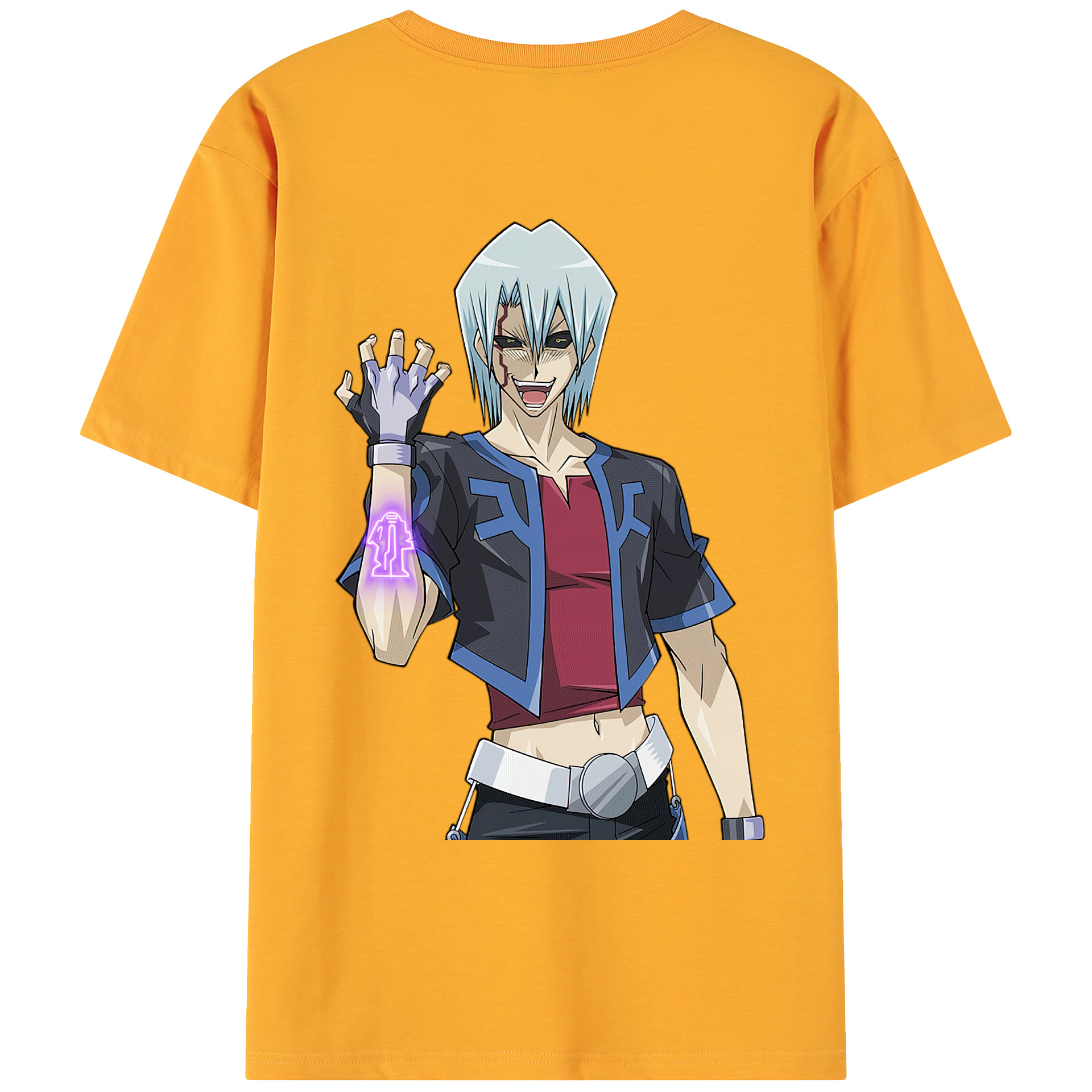 （画像用） 遊☆戯☆王 Yu-Gi-Oh! 綿100％ メンズ半袖Tシャツ（バックプリント） 通気性