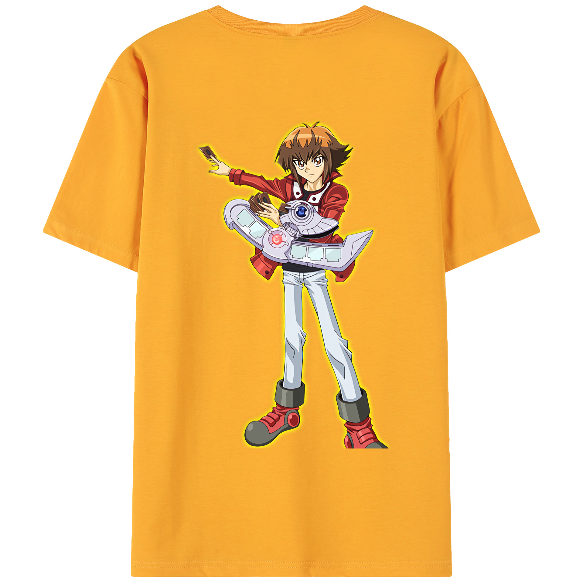 （画像用） 遊☆戯☆王 Yu-Gi-Oh! 綿100％ メンズ半袖Tシャツ（バックプリント） 通気性